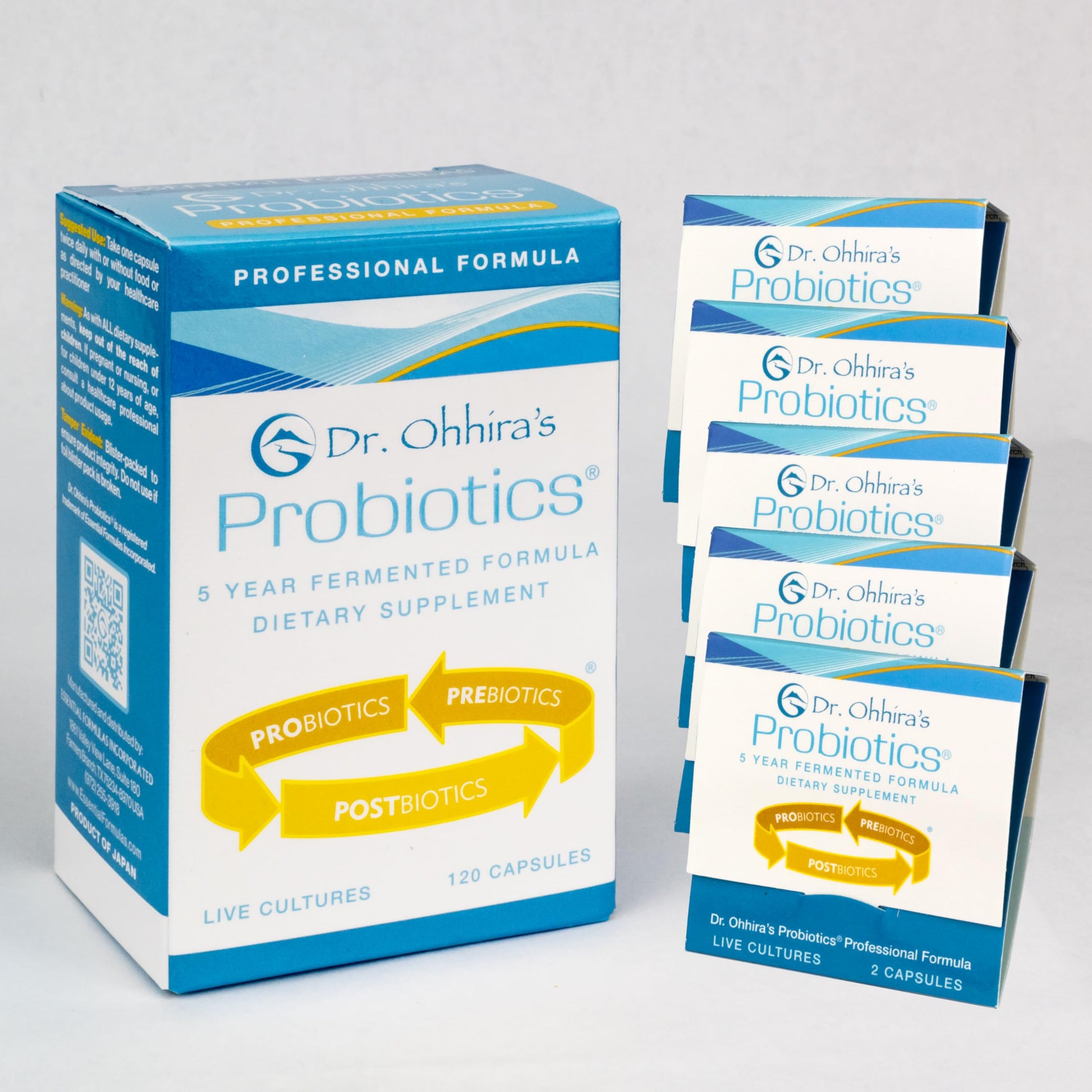 Dr. Ohhira's Probiotics Professional Formula - 120 Capsules with Bonus 5 Travel Size Samples (10 Capsules Bonus) Essential FormulasAu supplements