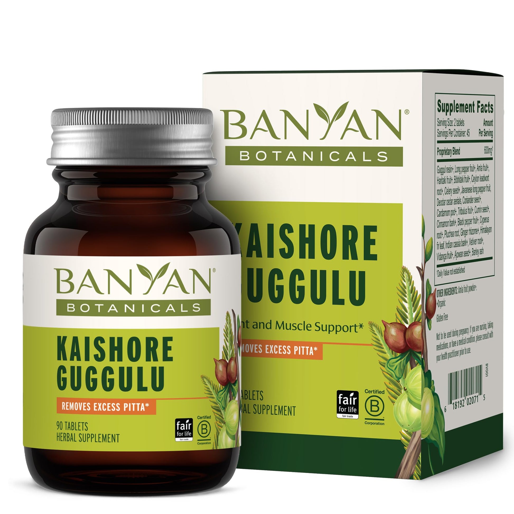 Banyan Botanicals Kaishore Guggulu – Organic Joint Support Supplement – Traditional Blend that Supports Healthy Joints, Muscles, and Connective Tissue* – 90 tablets – Non-GMO Sustainably Sourced Vegan Banyan BotanicalsAu supplements