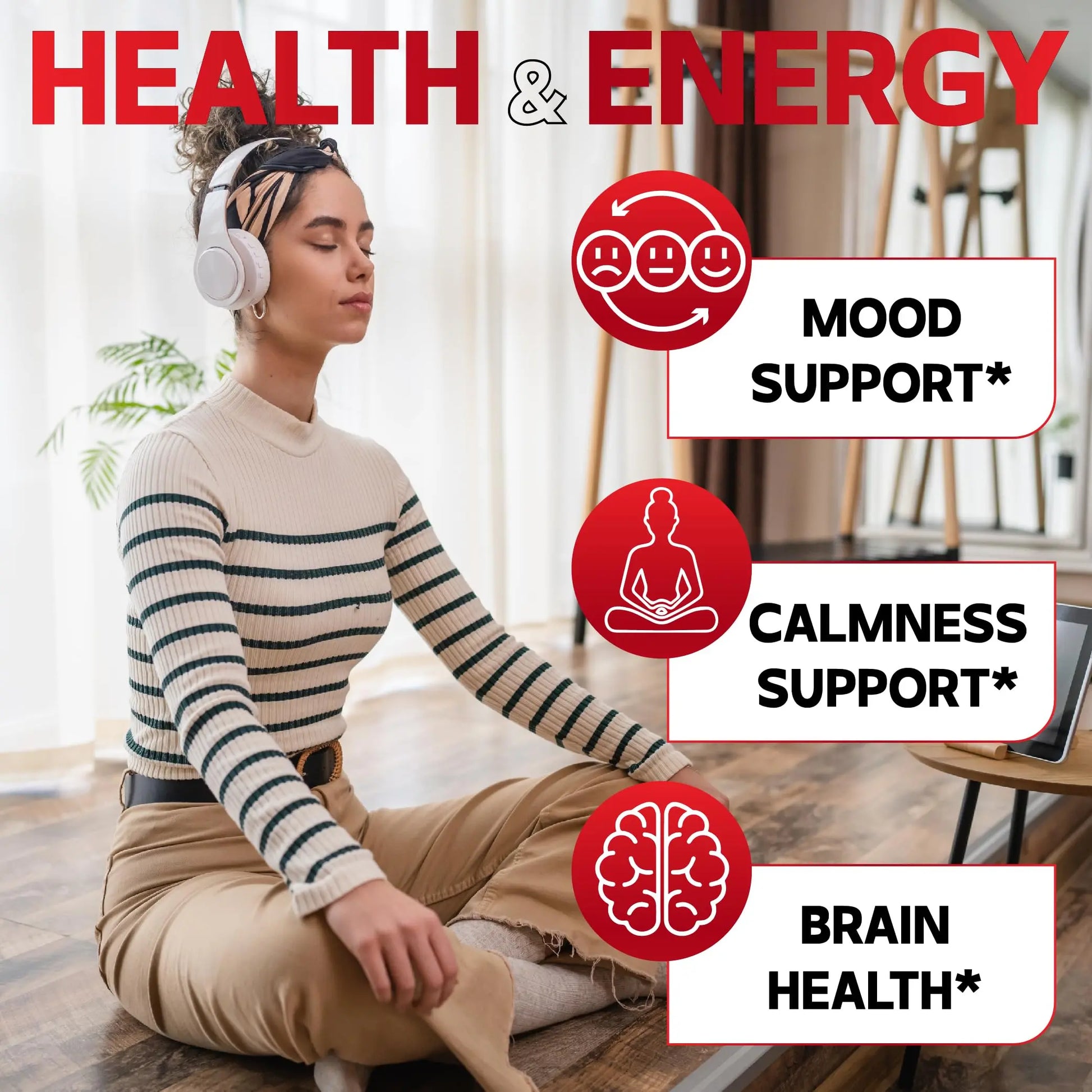 DEDICAD 5 HTP Supplement 1010mg - 60 Capsules - 3in1 Combined with Vitamin B6, L-Tryptophan - Comfortable Mood, Brain Health, Body Management & Immune System Support DEDICADnz supplements