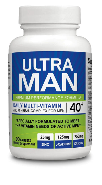 Ultra Man - Multi-Vitamins 90 Tablets - Premium Performance Formula 100% Natural - Multivitamins for Man Organic Farms VitaminsAu supplements