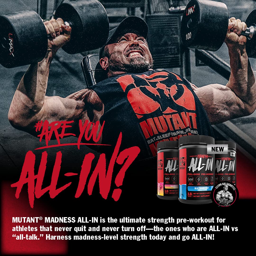 Mutant Madness All-in | Full Dosed Pre-Workout - Tropical Cyclone - 18 Serving - 504 g MutantAu supplements