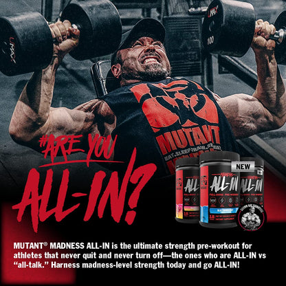 Mutant Madness All-in | Full Dosed Pre-Workout - Tropical Cyclone - 18 Serving - 504 g MutantUS supplements