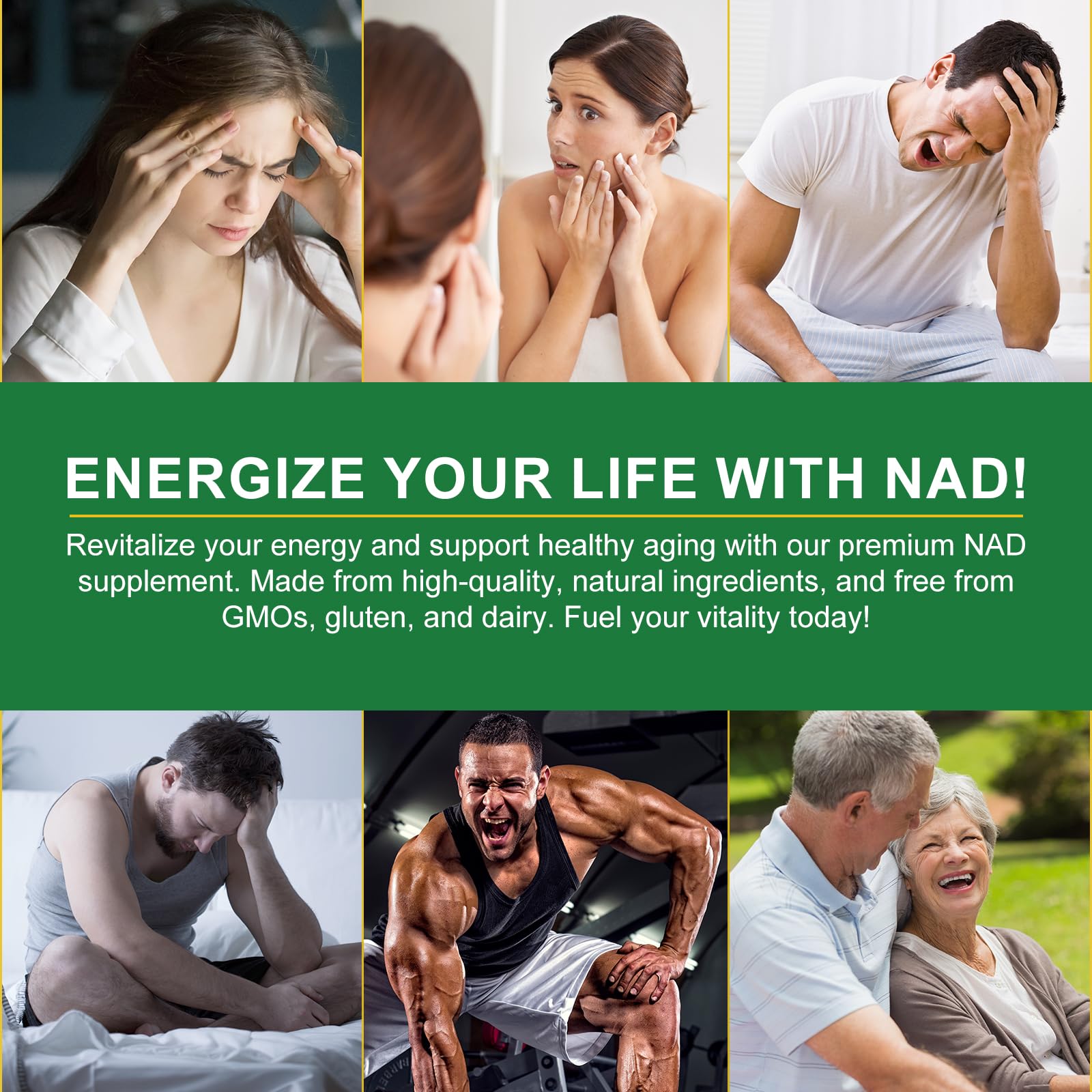 NAD Supplement with Nicotinamide Riboside - Resveratrol,Liposomal Nicotinamide Riboside,Quercetin - High Purity NAD Supplement for Anti-Aging, Focus, Energy 160 Capsules (2 Bag) RuduwuAu supplements