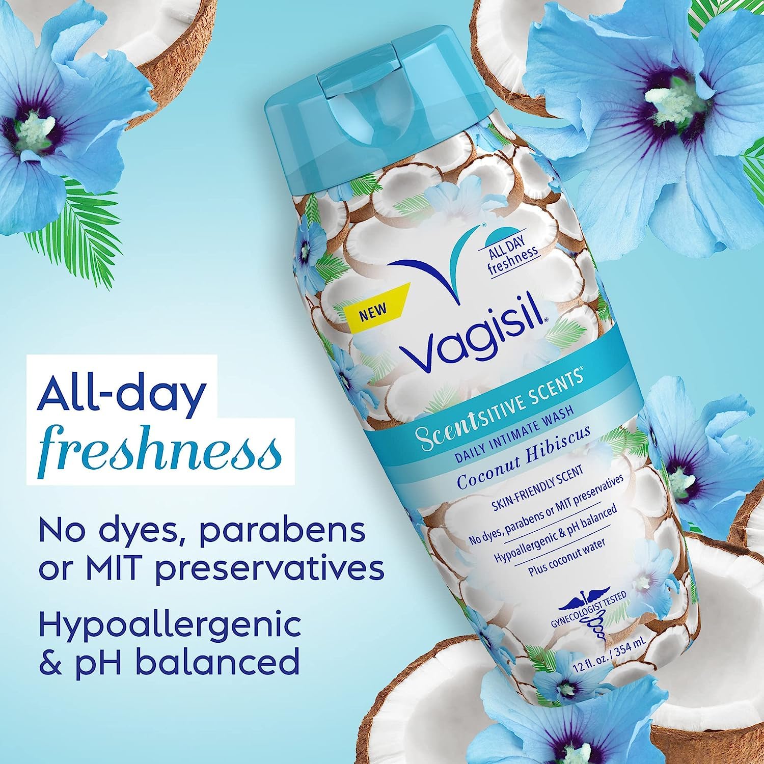 Vagisil Feminine Wash for Intimate Area Hygiene, Scentsitive Scents, pH Balanced and Gynecologist Tested VagisilAu supplements