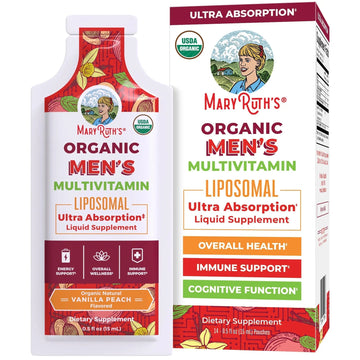 MaryRuth Organics Multivitamin for Men | USDA Organic | Sugar Free Mens Multivitamin Liposomal | Liquid Vitamins for Men | MARYRUTH'SAu supplements