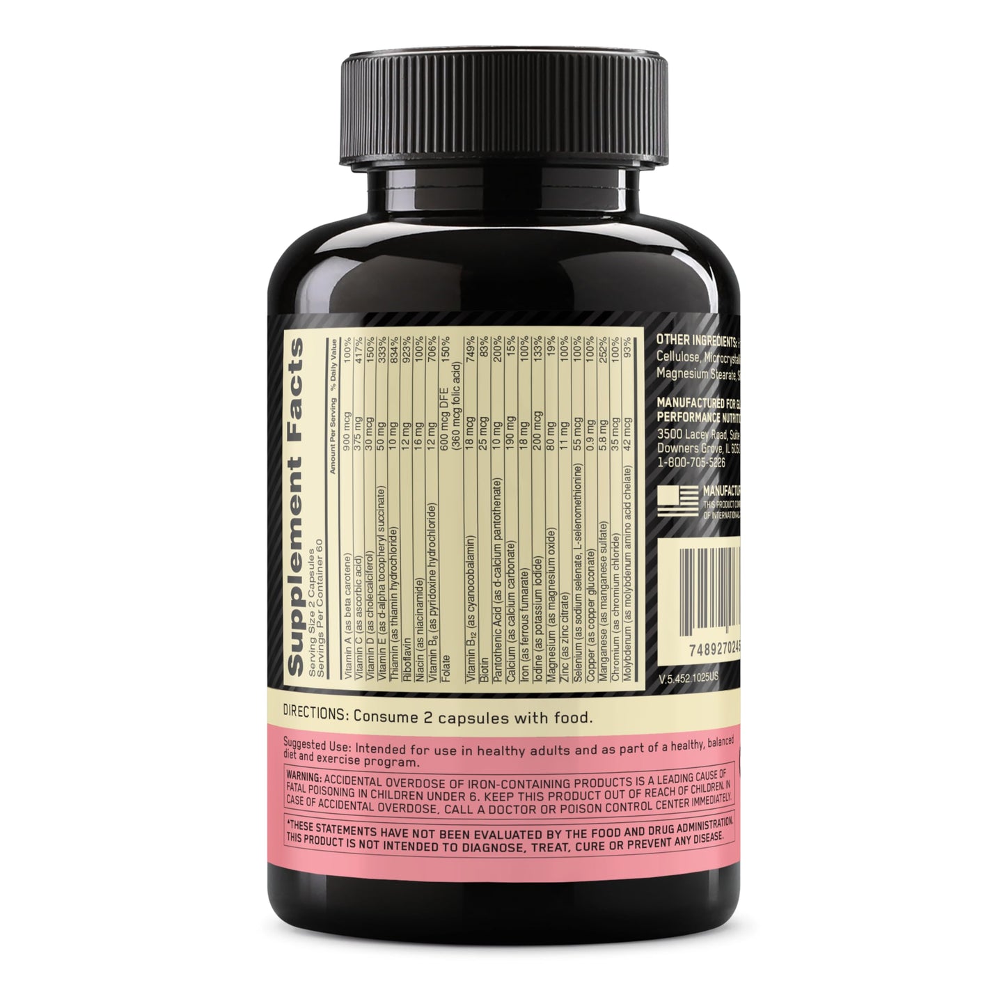 Optimum Nutrition Opti-Women, Vitamin C, Zinc and Vitamin D for Immune Support Womens Daily Multivitamin Supplement with Iron, Capsules, 120 Count Optimum NutritionUS supplements