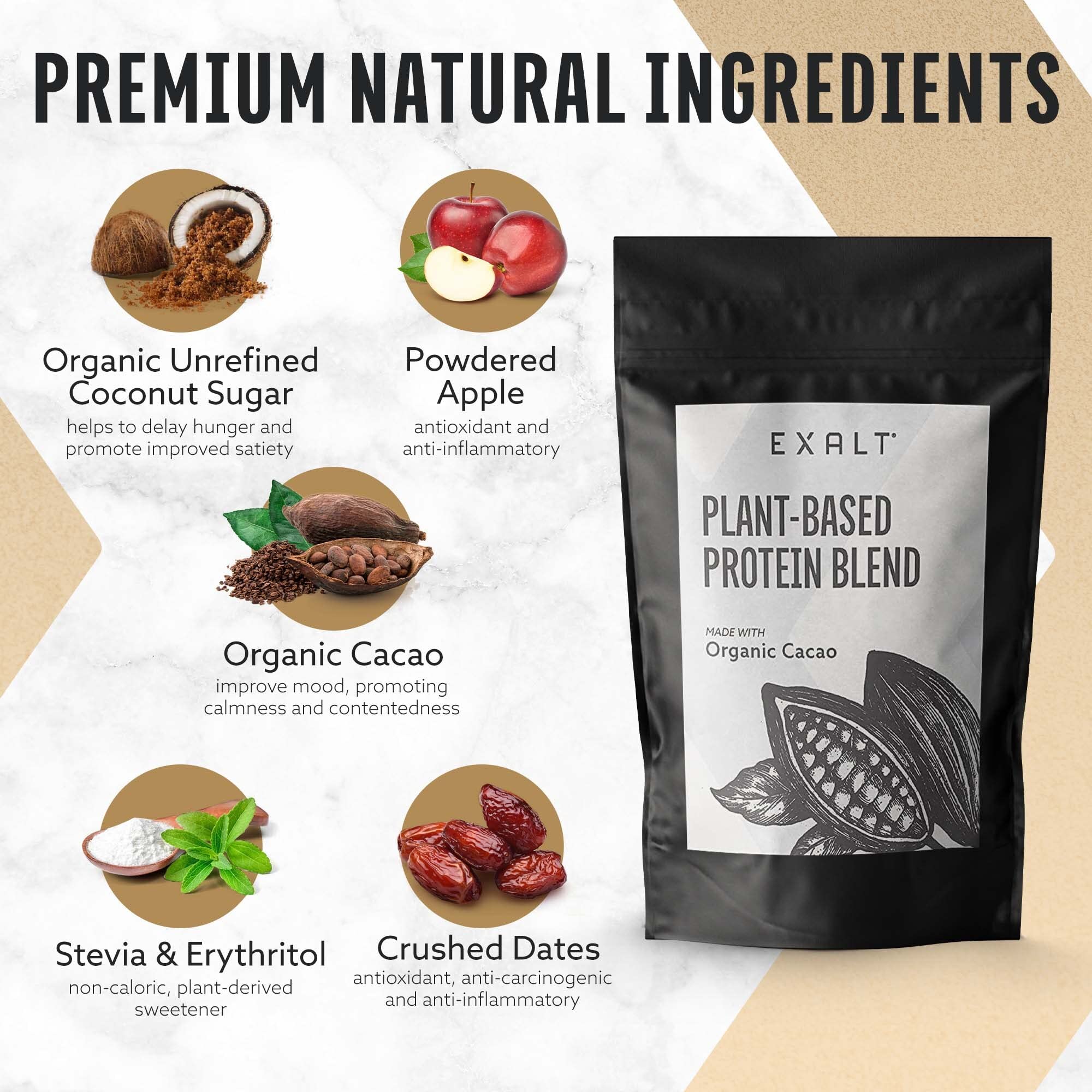 EXALT Vegan Protein Powder - 100% Plant-Based – Gluten Free - Keto Friendly EXALTAu supplements