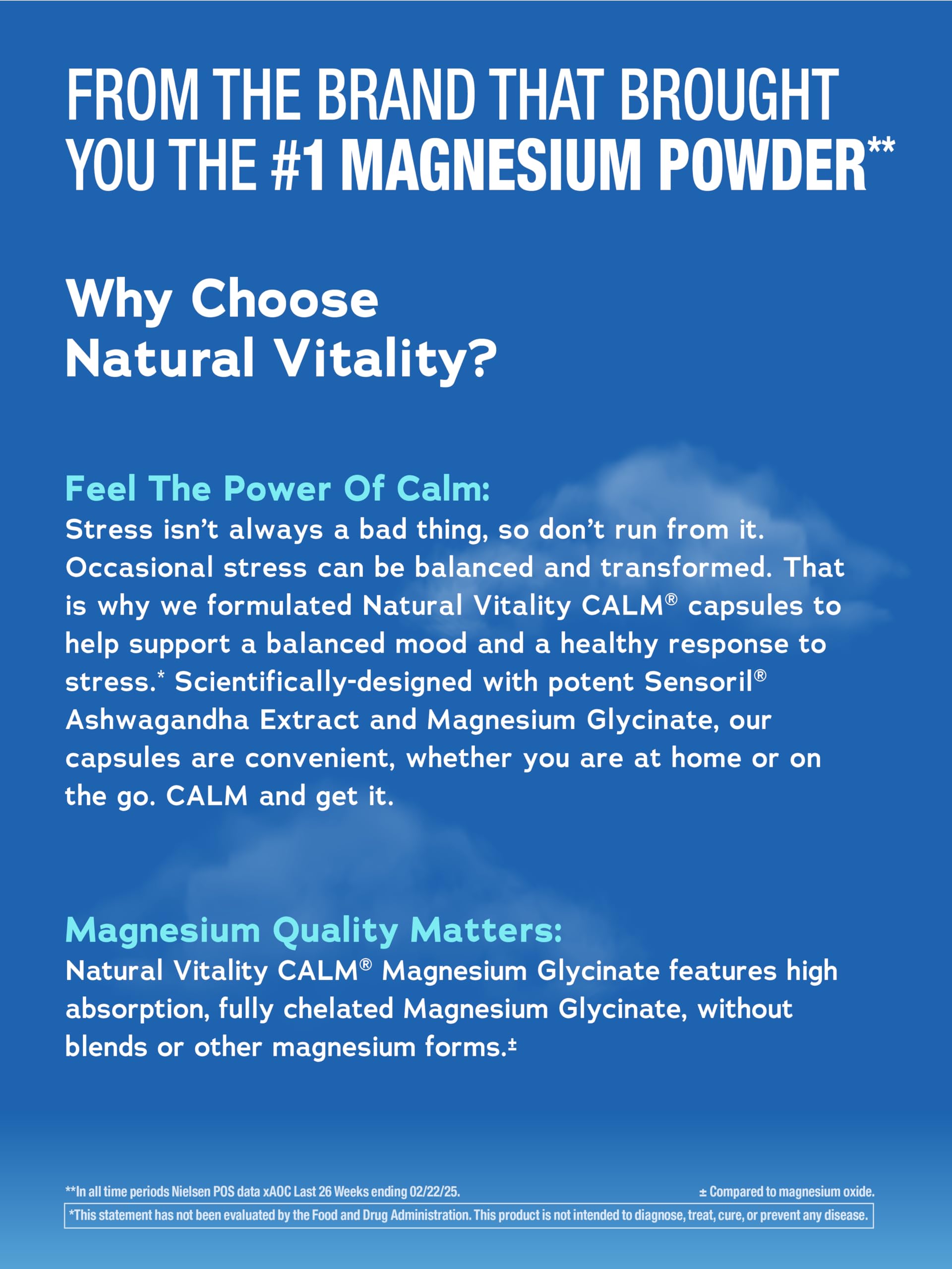 Natural Vitality Calm Ashwagandha + Magnesium Glycinate Capsules | Support for Occasional Stress & Anxiety | Gluten Free Supplement | 90 Count Natural VitalityAu supplements