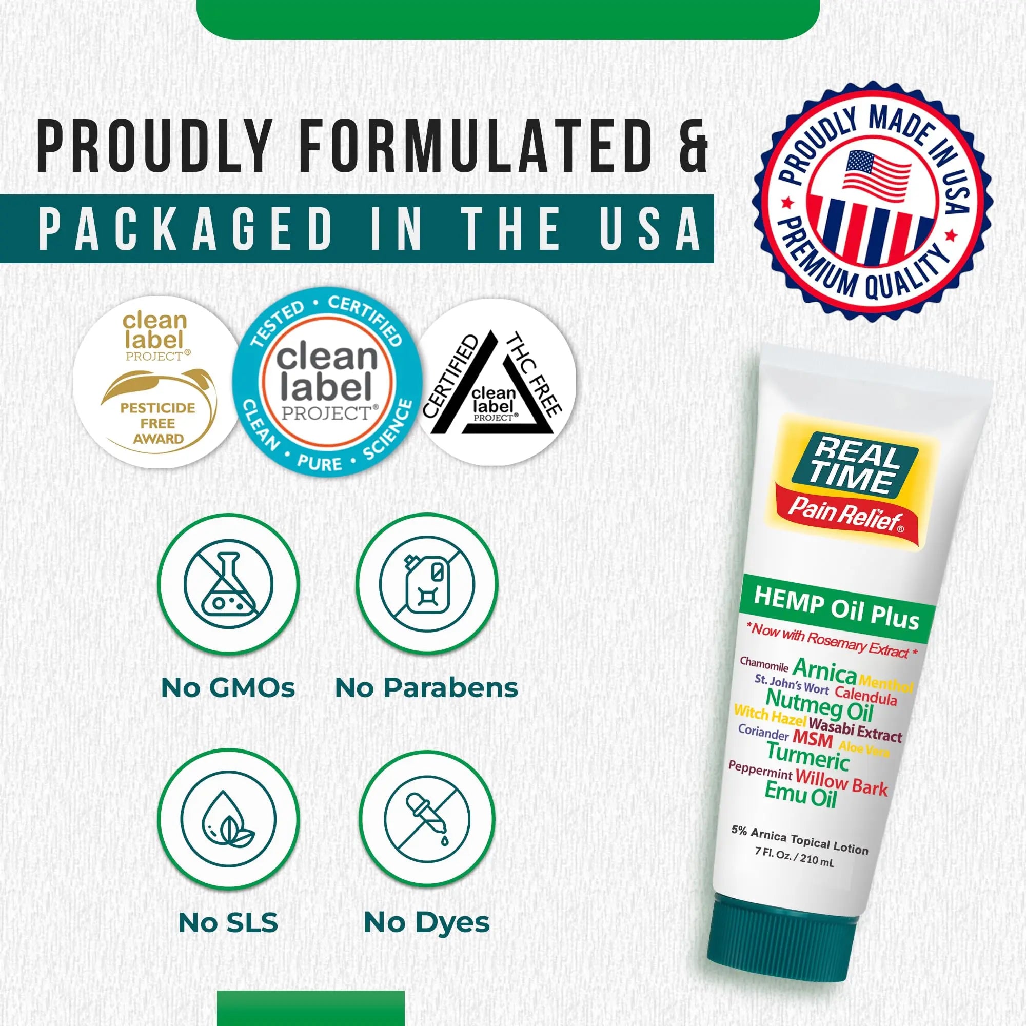 Real Time Pain Relief Hemp Oil Plus 7 oz Tube | 20 Natural Ingredients: 5% Arnica, Turmeric & More | Fast-Absorbing Lotion for Muscles, Hands, Feet, Ankles, Back, Shoulders & Knees Real Time Pain ReliefAu supplements