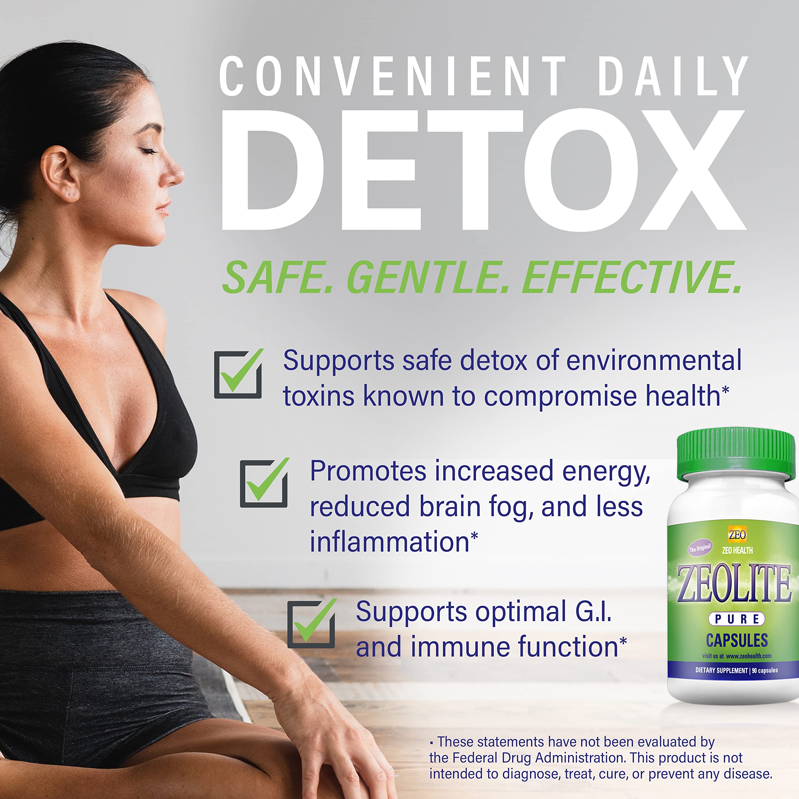 Zeolite Pure Capsules | Zeolite Detox, Extra Strength | Pure, Full Body Cleanse for Women Zeo HealthAu supplements