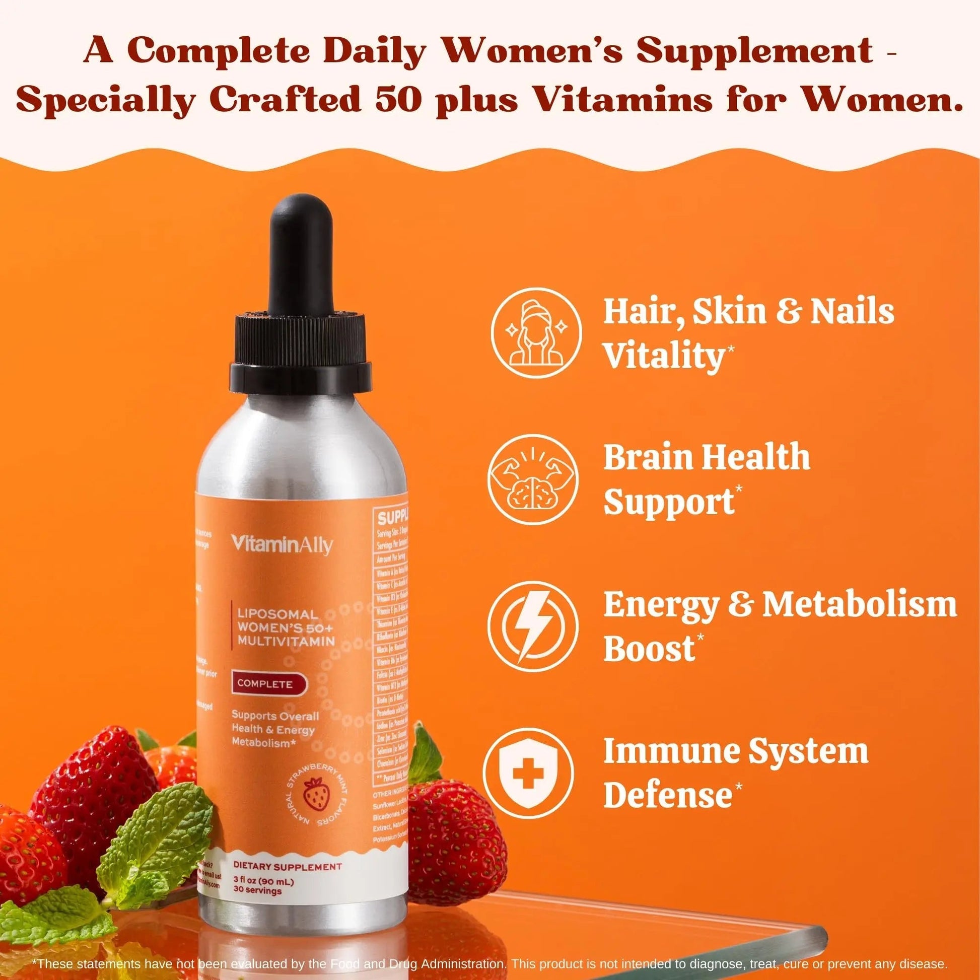 Vitaminally Women’s 50+ Liposomal Liquid Multivitamin – 16 Essential Vitamins & Minerals for Energy, Bone & Immune Support VitaminallyAu supplements