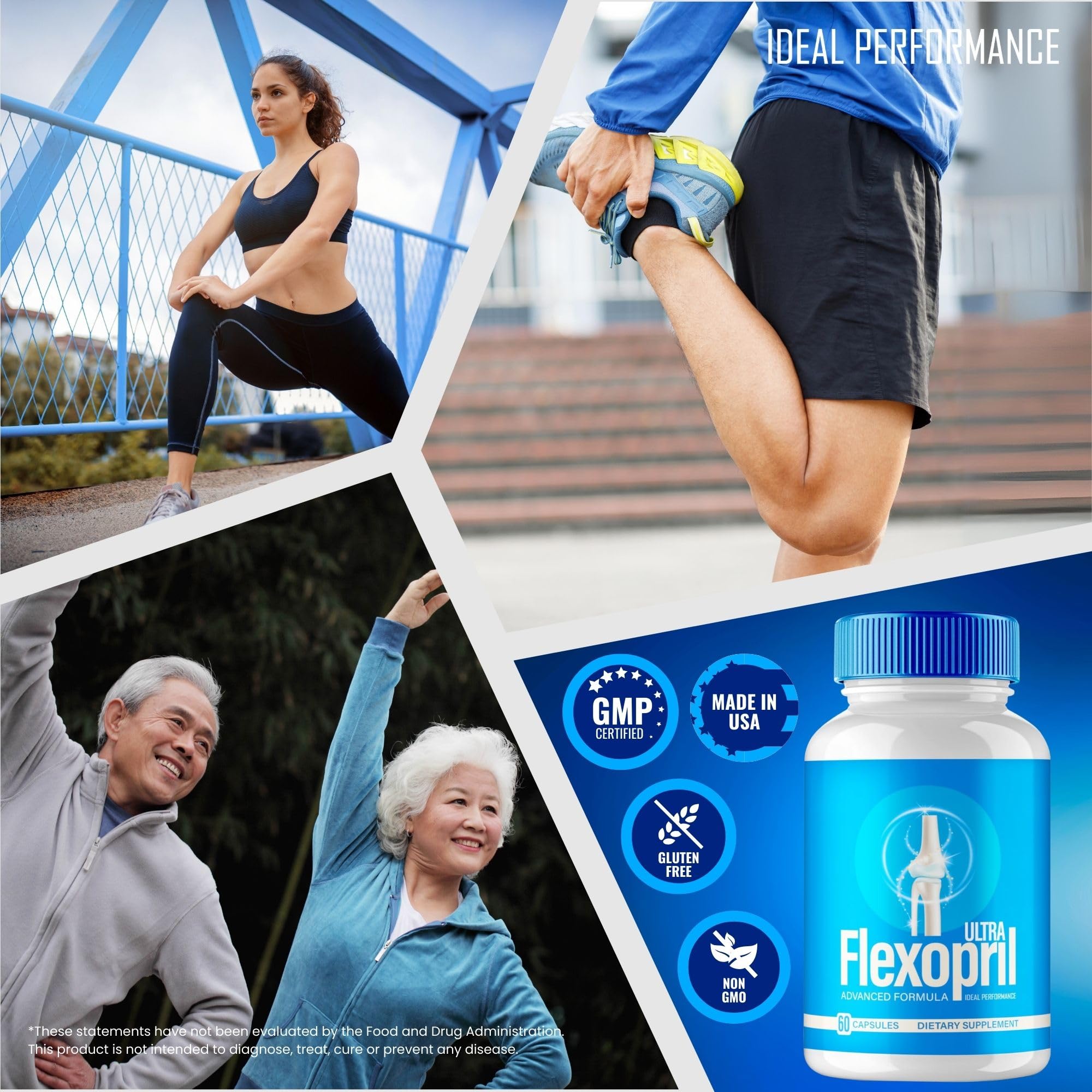 Flexopril Ultra Joint Support Capsules, Official Flexopril Supplement Pills, All-Natural Formula to Fortify Bones and Bolster Flexibility - Maximum Strength, FlexoprilUltra Pills Reviews (3 Pack) IDEAL PERFORMANCEAu supplements