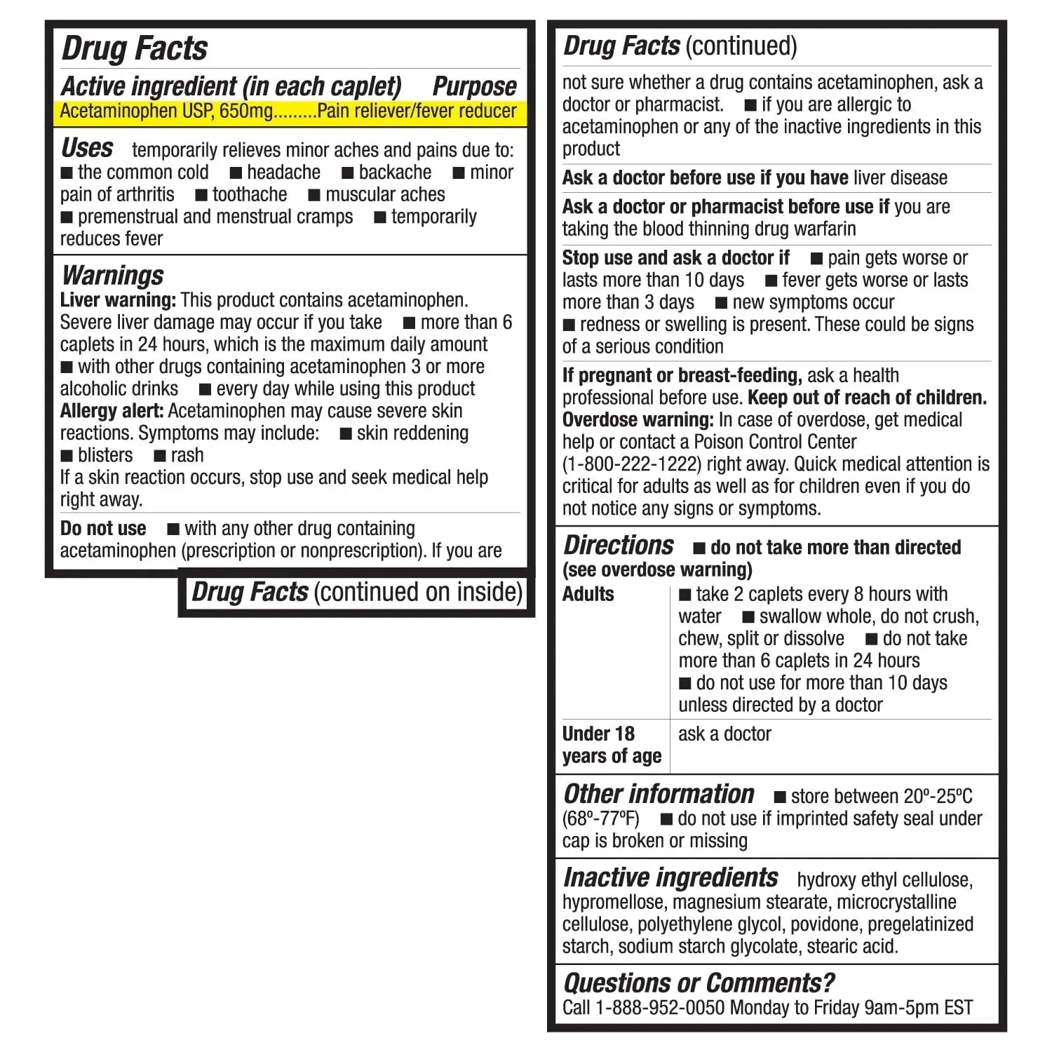 HealthA2Z® Pain Relief Extended Release | Acetaminophen 650mg | 8 Hours | Arthiritis Pain | Pain Reliever - Fever Reducer | Contains no Aspirin (100 Count) HealthA2ZAu supplements