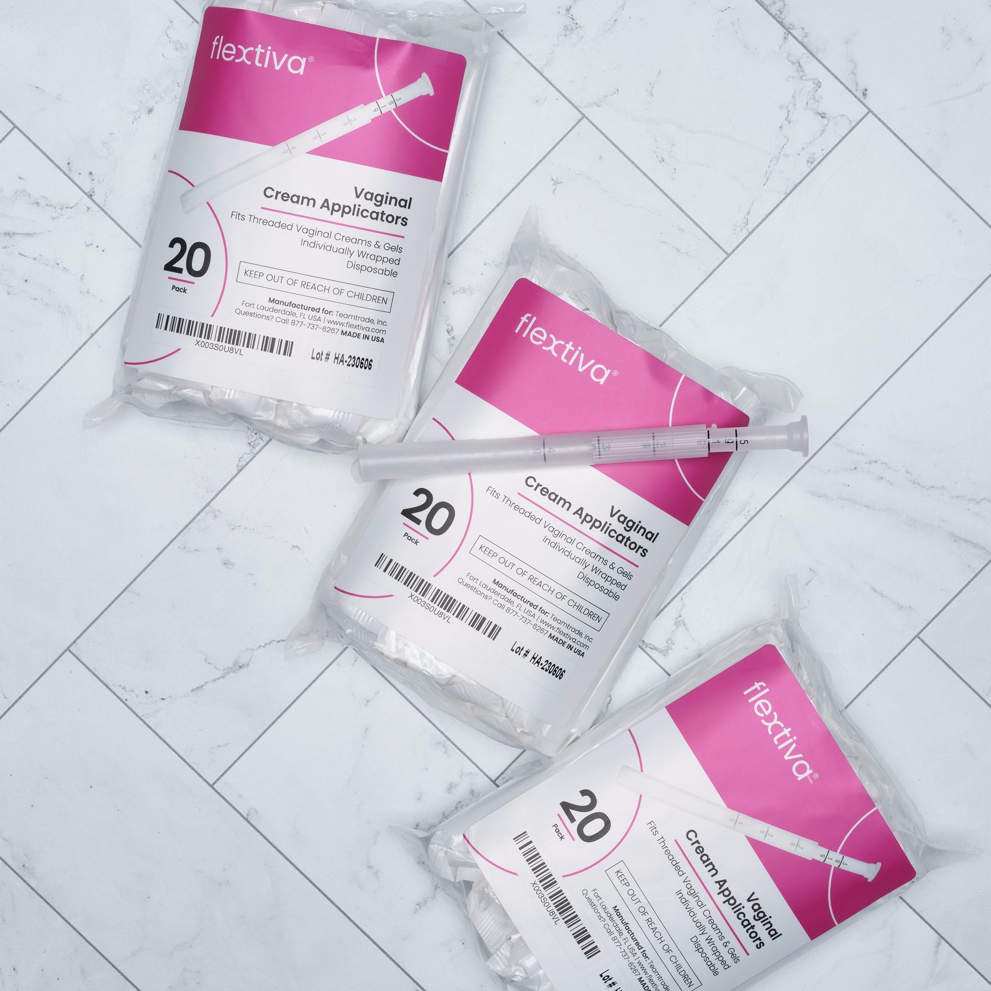 Flextiva Disposable Plastic Vaginal Cream Applicators - Threaded End to Fit OTC Gel or Cream Products FlextivaAu supplements