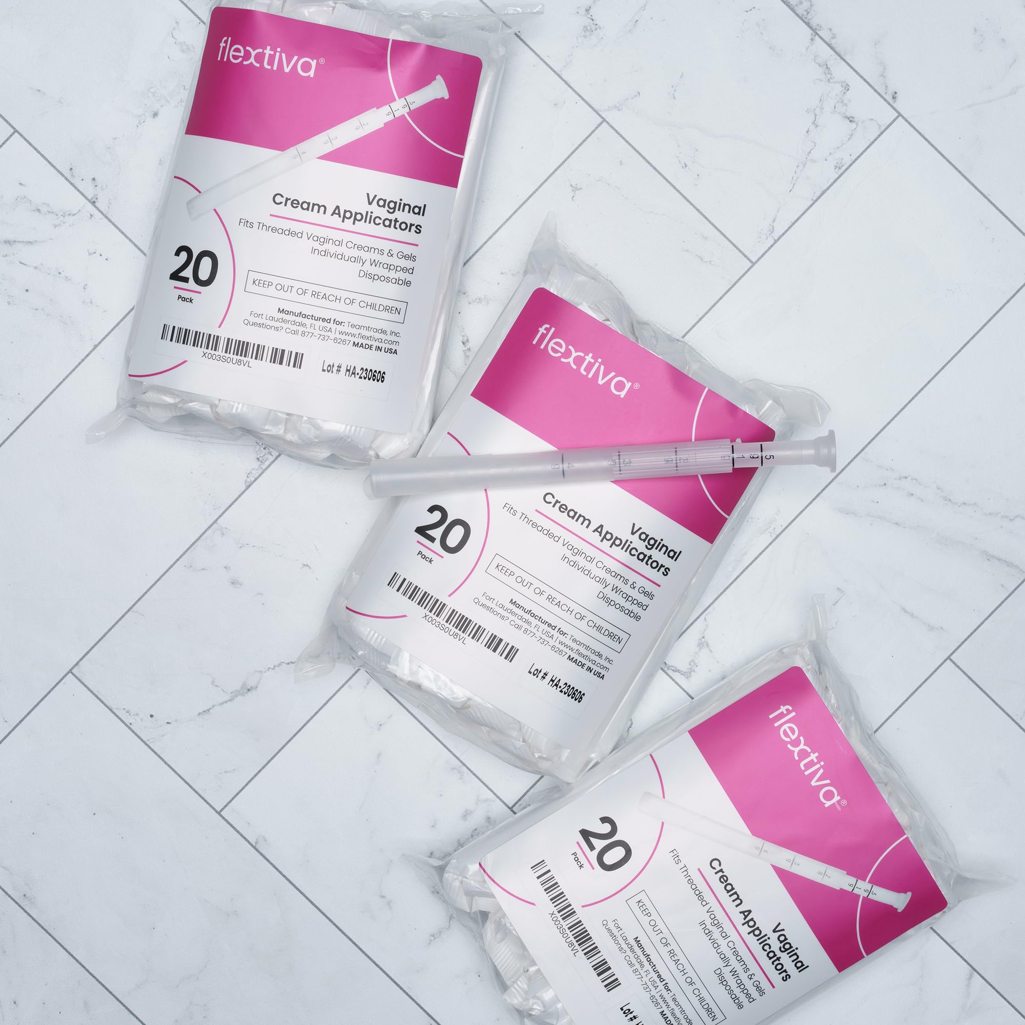 Flextiva Disposable Plastic Vaginal Cream Applicators - Threaded End to Fit OTC Gel or Cream Products FlextivaAu supplements