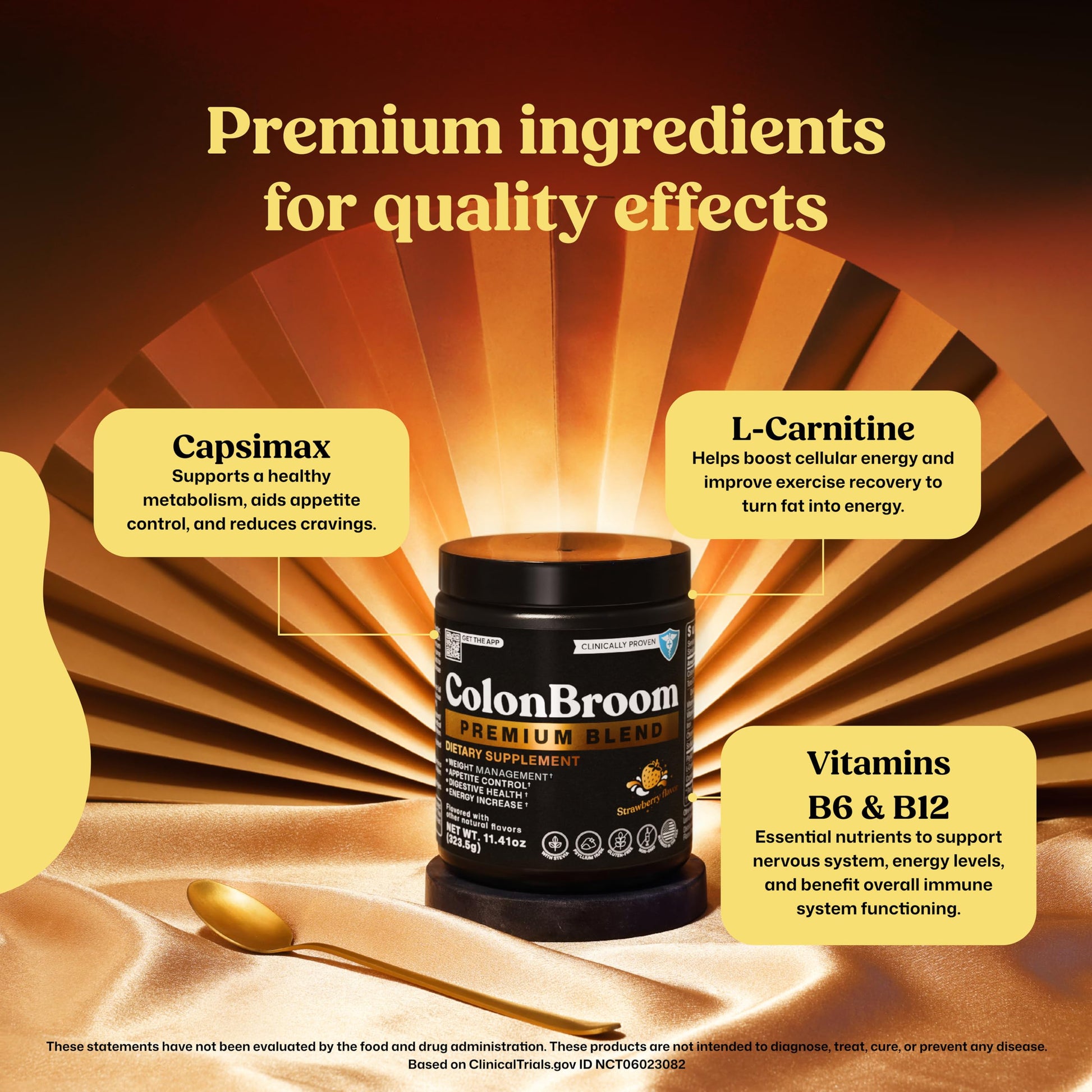 ColonBroom Premium Powder Supplement (Strawberry) - Colon Broom Psyllium Husk Fiber Powder Drink - Gluten Free, Non-GMO Colon Cleanse for Bloating Relief & Gut Health, 50 Servings ColonBroomAu supplements