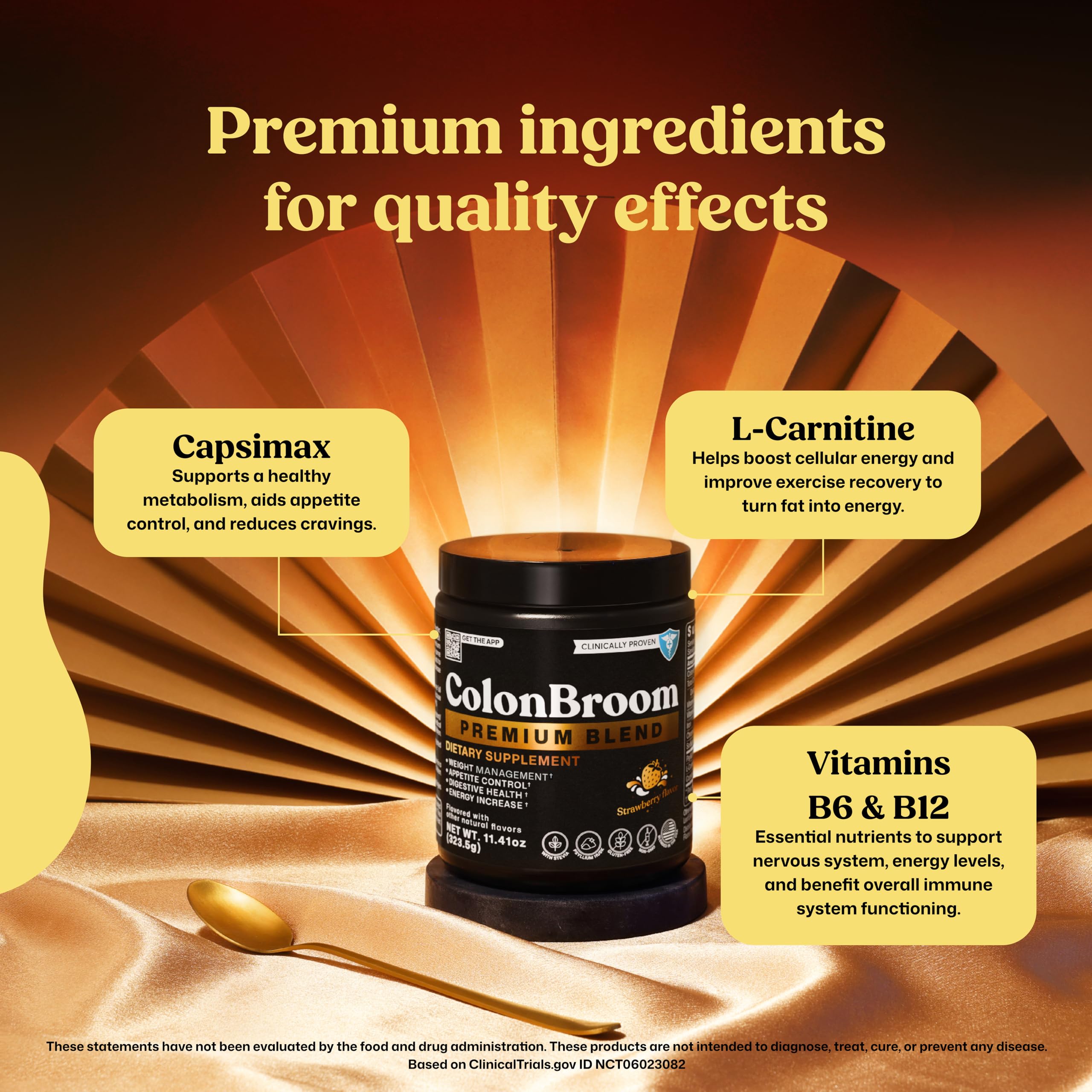ColonBroom Premium Powder Supplement (Strawberry) - Colon Broom Psyllium Husk Fiber Powder Drink - Gluten Free, Non-GMO Colon Cleanse for Bloating Relief & Gut Health, 50 Servings ColonBroomAu supplements