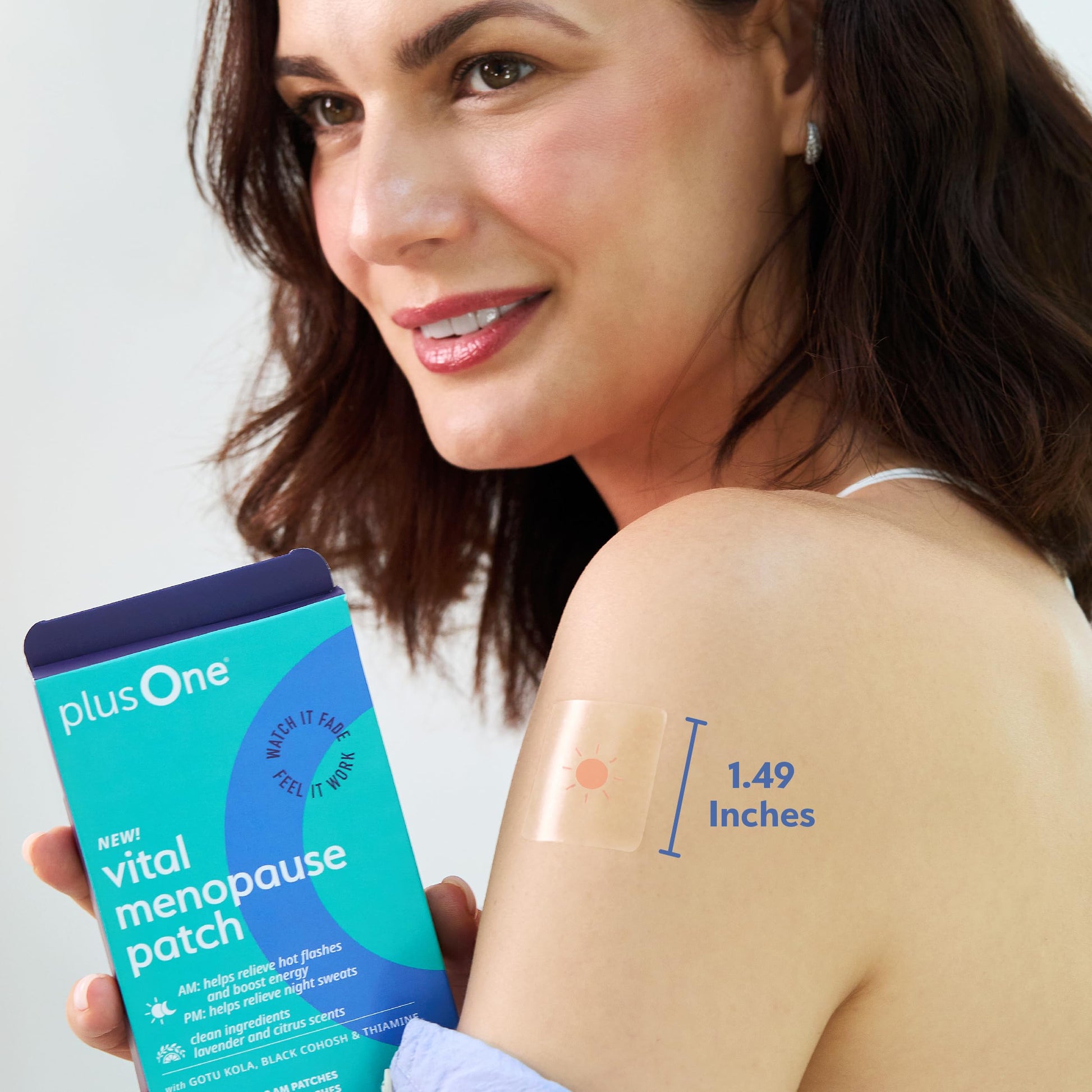 plusOne Vital Menopause Patches AM & PM – Hot Flash & Night Sweat Support – Promotes Energy & Sleep – Herbal Arjuna Daily Patches – 16ct plusOneAu supplements