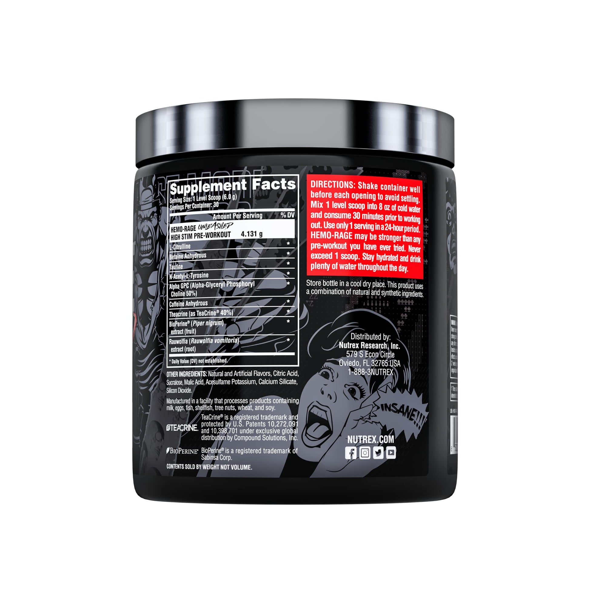 Nutrex Research Hemo-Rage Extreme High Stim Pre Workout Powder | Insane Lasting Energy Nutrex ResearchAu supplements