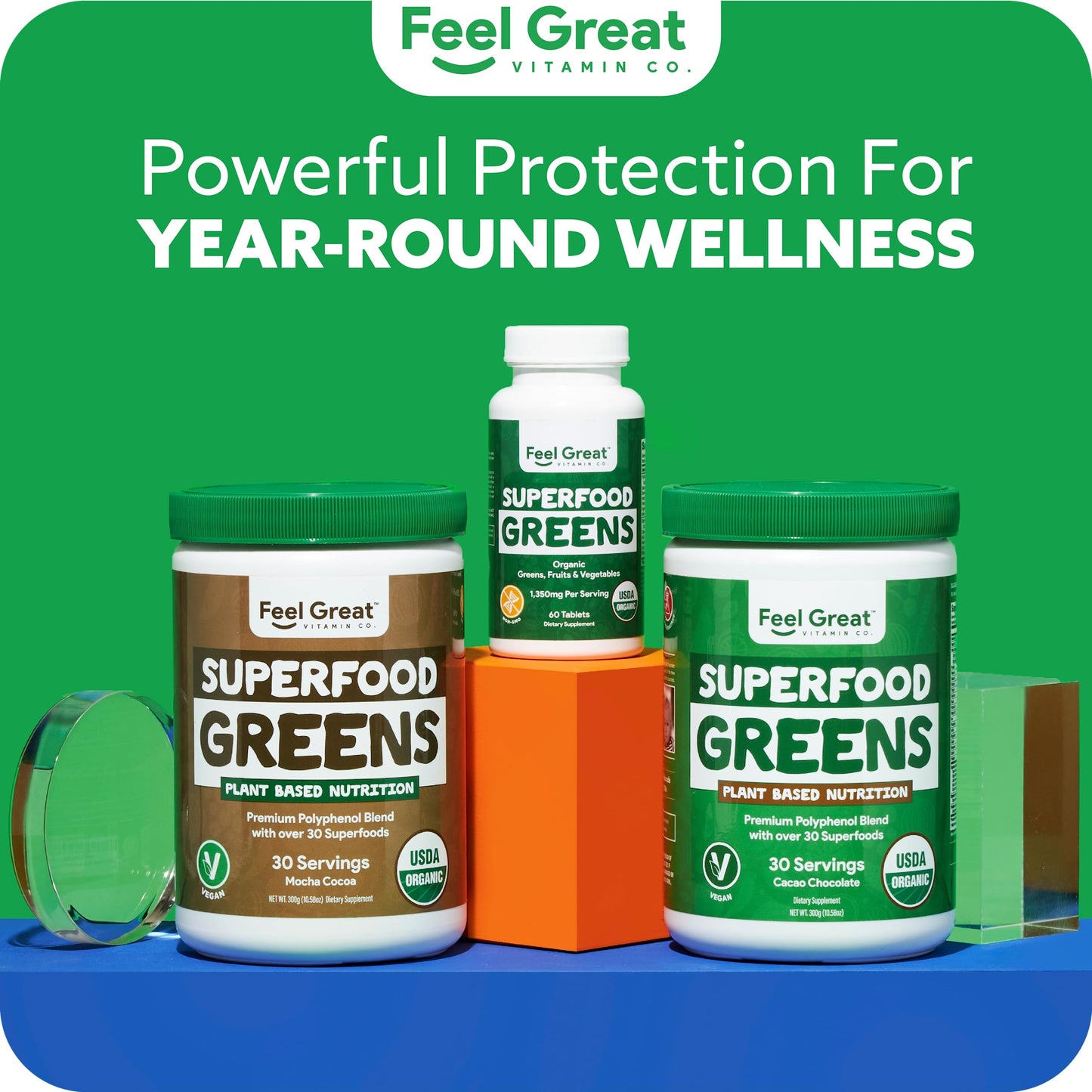 Superfood Greens by Feel Great Vitamin Co. | Organic Greens, Fruits and Veggies The Feel Great Vitamin CompanyUS supplements