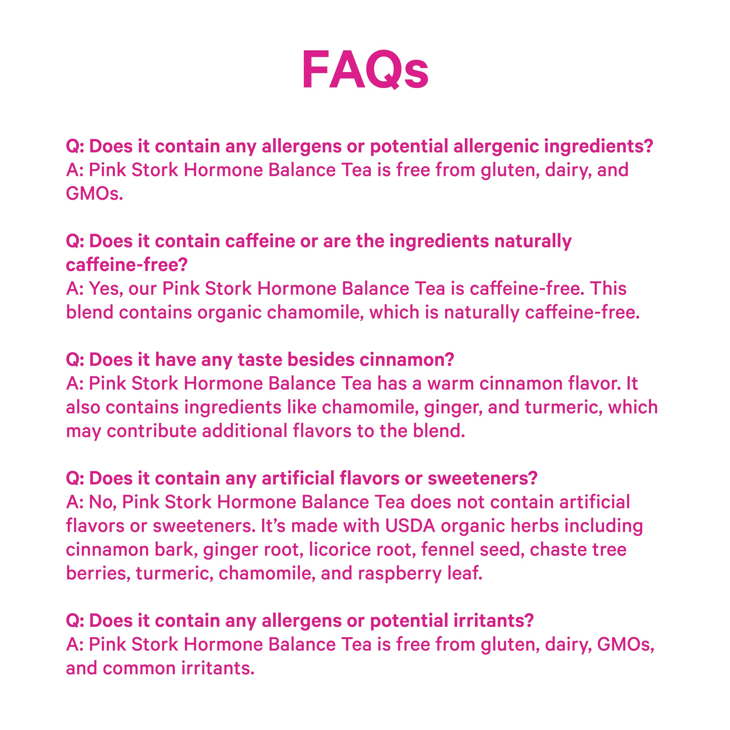 Pink Stork Hormone Balance Tea for Women – Red Raspberry Leaf & Chasteberry (Vitex) – Organic Herbal Tea for PMS, Menstrual Cycle & Perimenopause Support – Caffeine-Free Cinnamon Blend – 30 Cups Pink StorkAu supplements