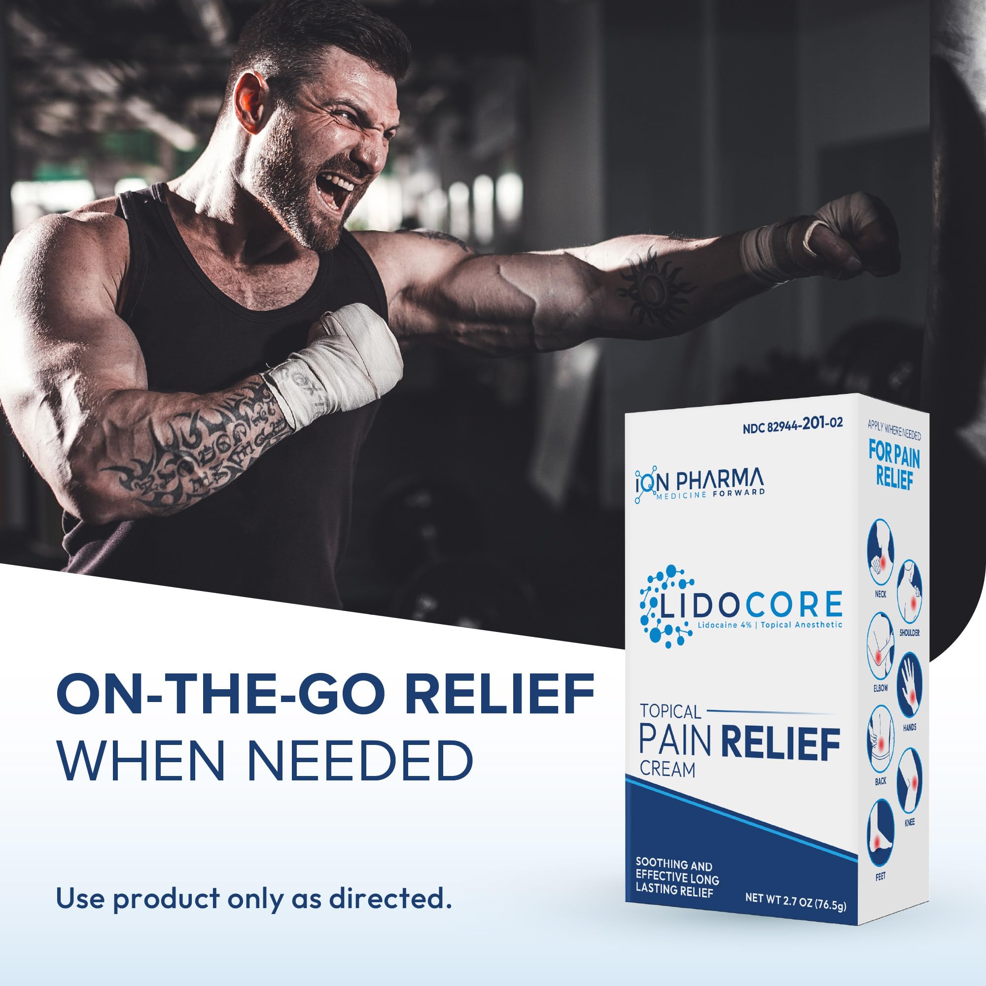 Lidocore Pain Relief Cream with 4% Lidocaine | Maximum Strength OTC | Safe & Compliant formula | Minor cuts, scrapes, insect bites, cold sores | Non-Greasy, Odor-free, Fragrance-Free | 2.7 oz (76.5 g) LidocoreAu supplements