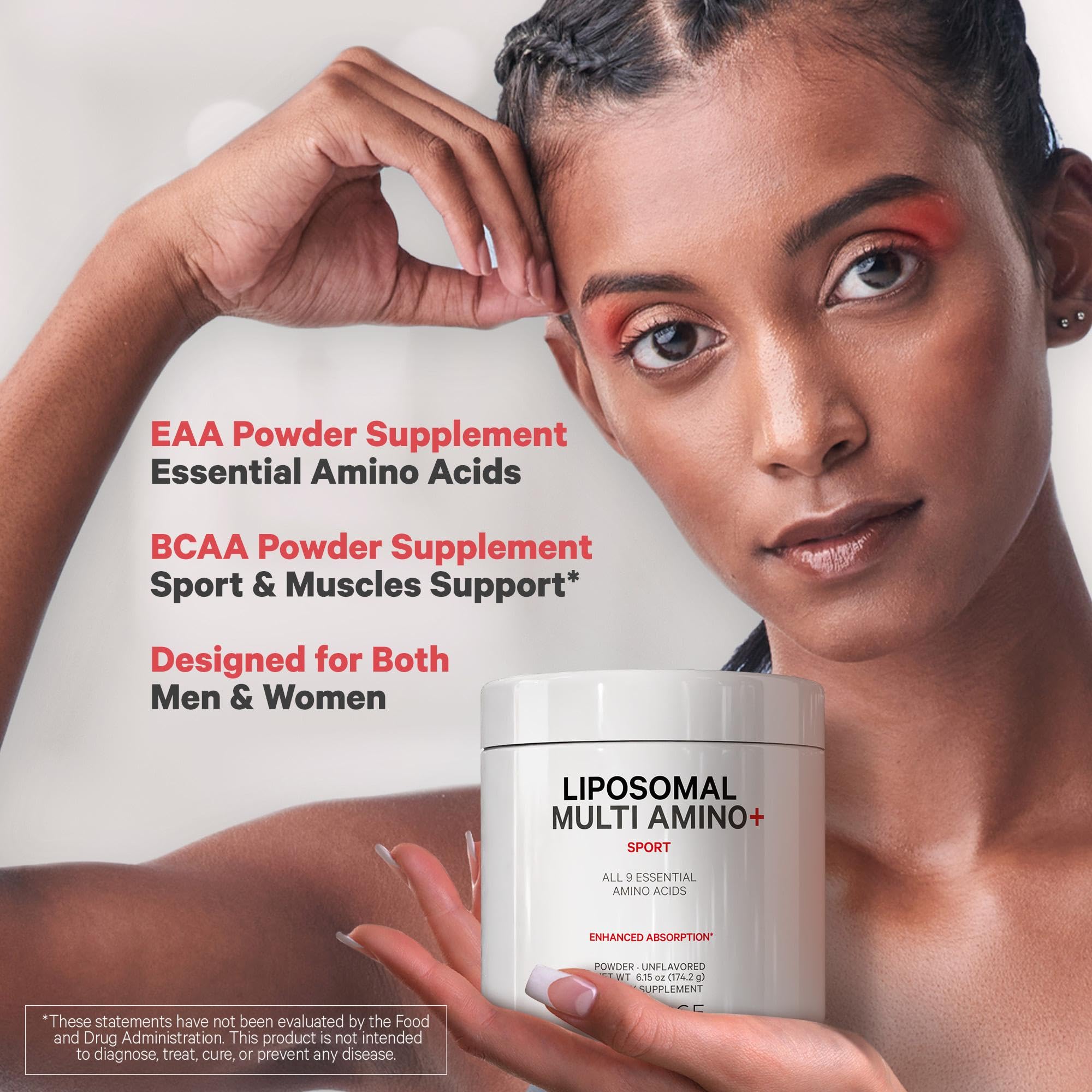 Codeage Liposomal Multi Amino Powder Supplement - BCAA & EAA Supplement All 9 Essential Amino Acids, Branched-Chain Amino Acid, Pre & Post Workout, Unflavored, Liposomal Delivery, Non-GMO, 6.15 oz CodeageAu supplements