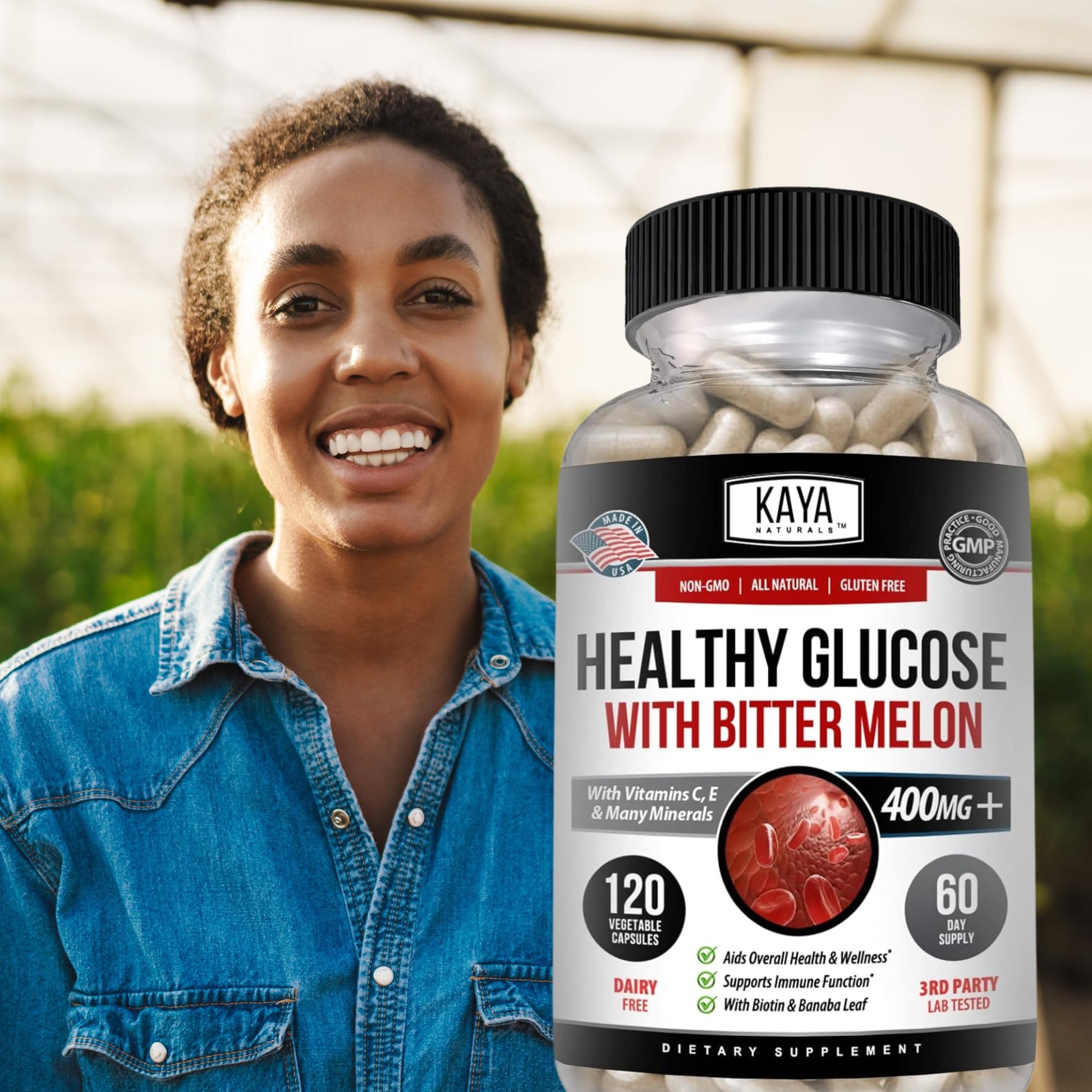 Kaya Naturals Healthy Gluco with Bittermelon Supplement | Support Healthy Levels and Function, 20 Herbs Vitamins and Minerals, Alpha Lipoic Acide, Cinnamon, Vitamin C & E, Non-GMO (120 Count) Kaya NaturalsAu supplements