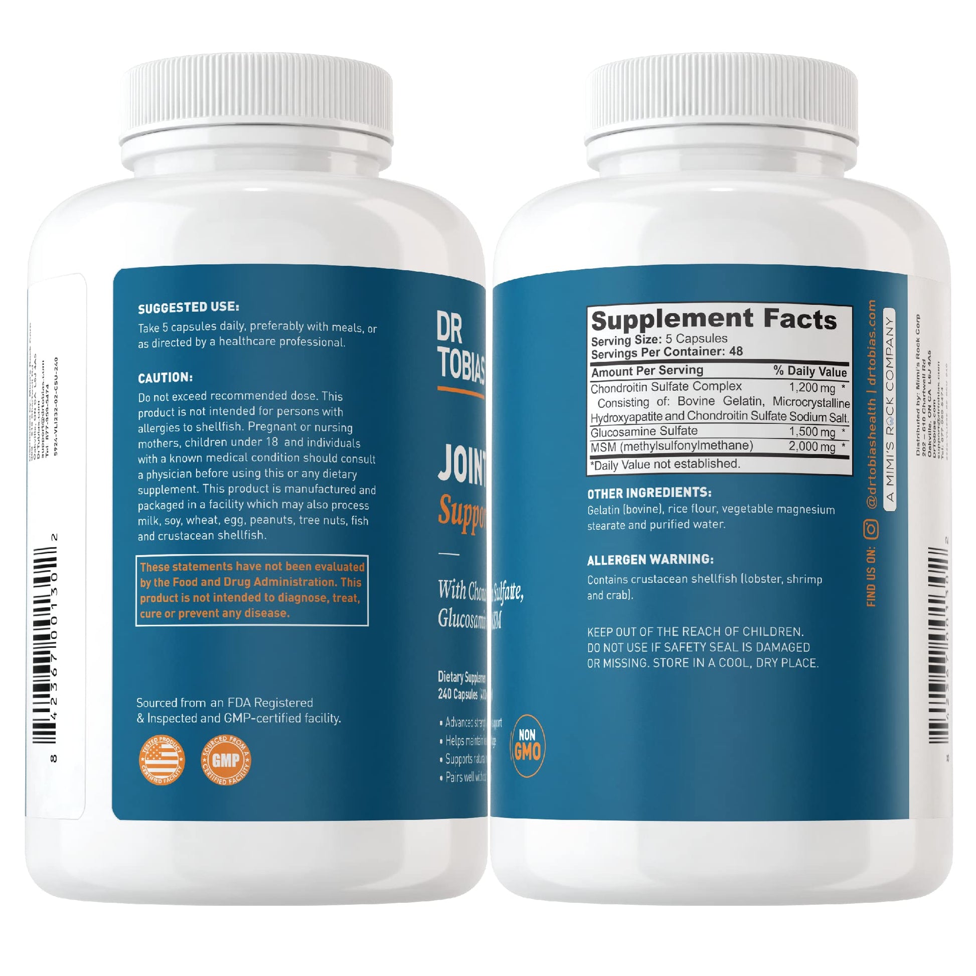 Dr. Tobias AKG Supplement & Joint Support Supplement - Supports Energy, Muscles, Cartilage & Joint Health, Non-GMO Dr. TobiasAu supplements