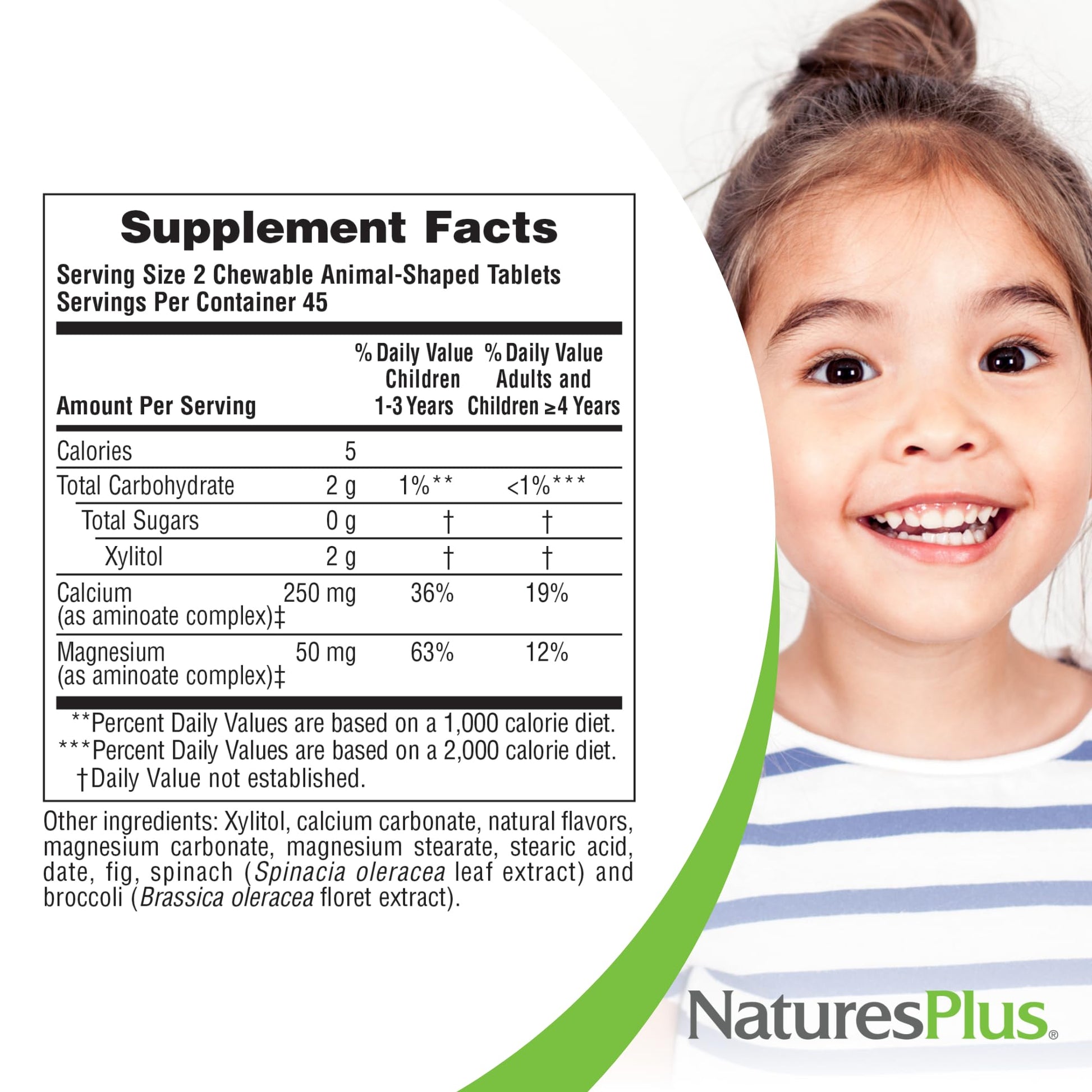 NaturesPlus Animal Parade Sugar-Free Children's Calcium, Vanilla Sundae Flavor - 90 Chewable Animal Shaped Tablets, Pack of 2 - Magnesium for Bone Health - Gluten Free - 90 Servings NaturesPlusAu supplements