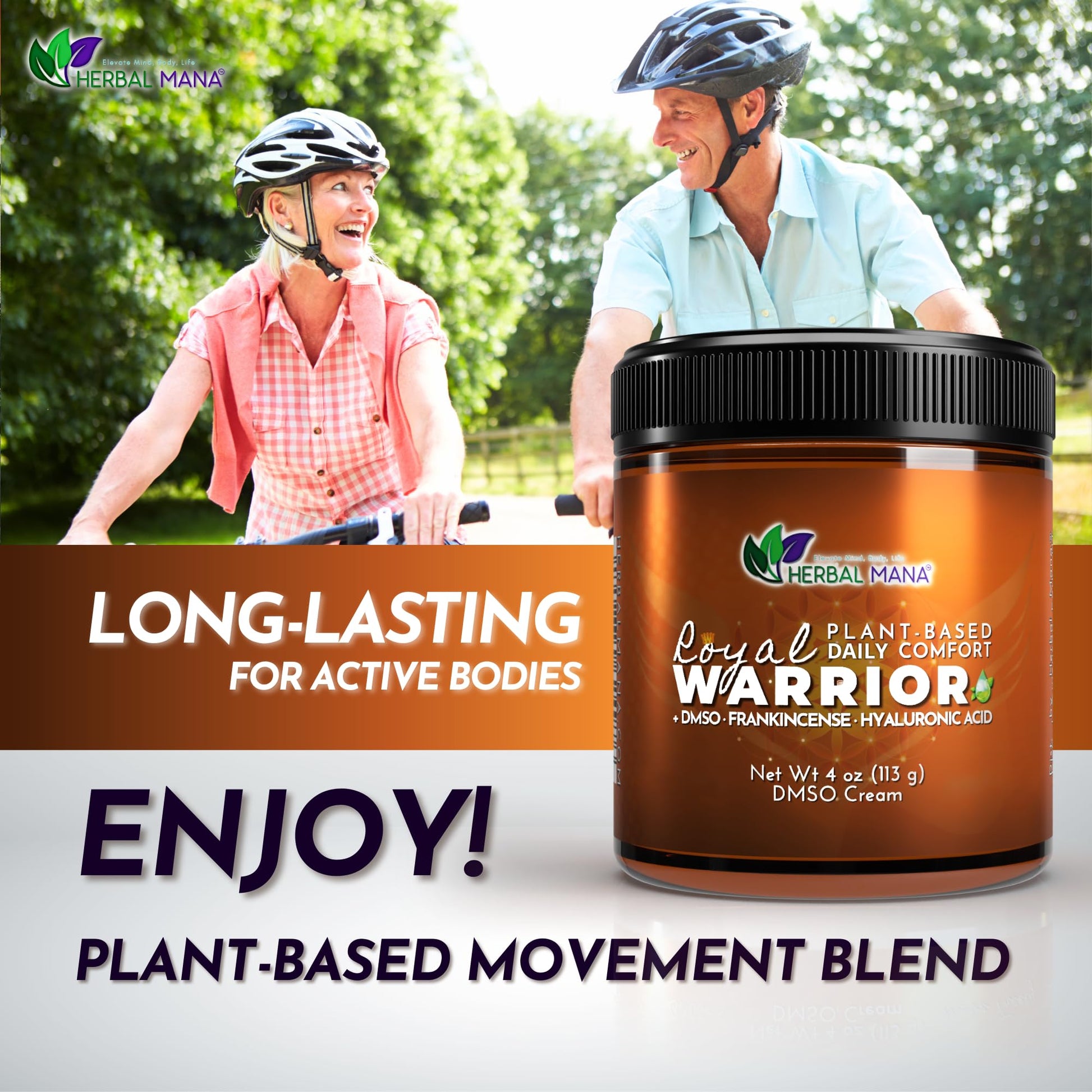 Herbal Mana Frankincense DMSO Body Cream with Magnesium & Hyaluronic Acid | Royal Warrior Herbal ManaAu supplements