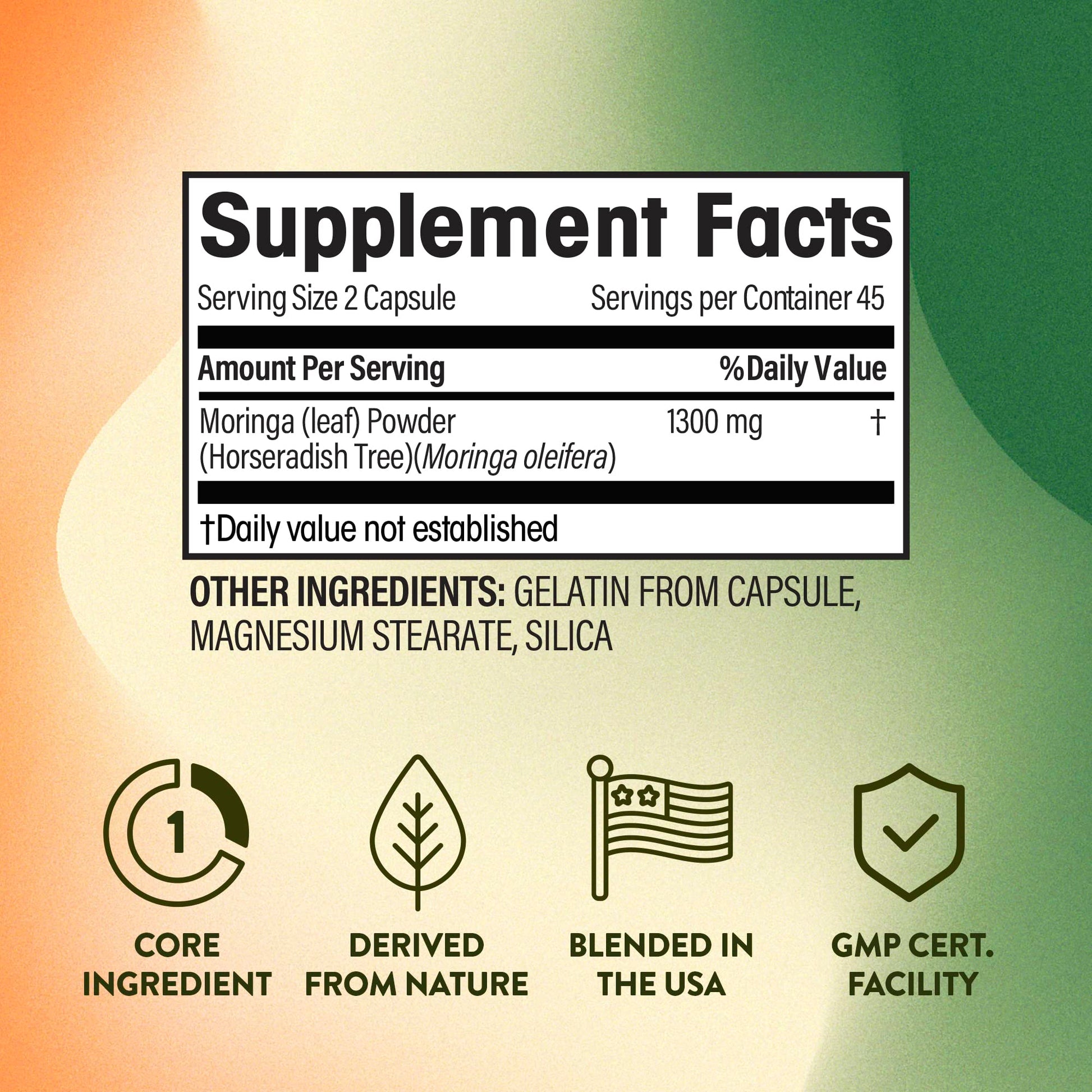 NGL Moringa Capsules 1300mg | Pure Raw Moringa Oleifera Superfood Dietary Supplement | 90 Capsules NGLAu supplements