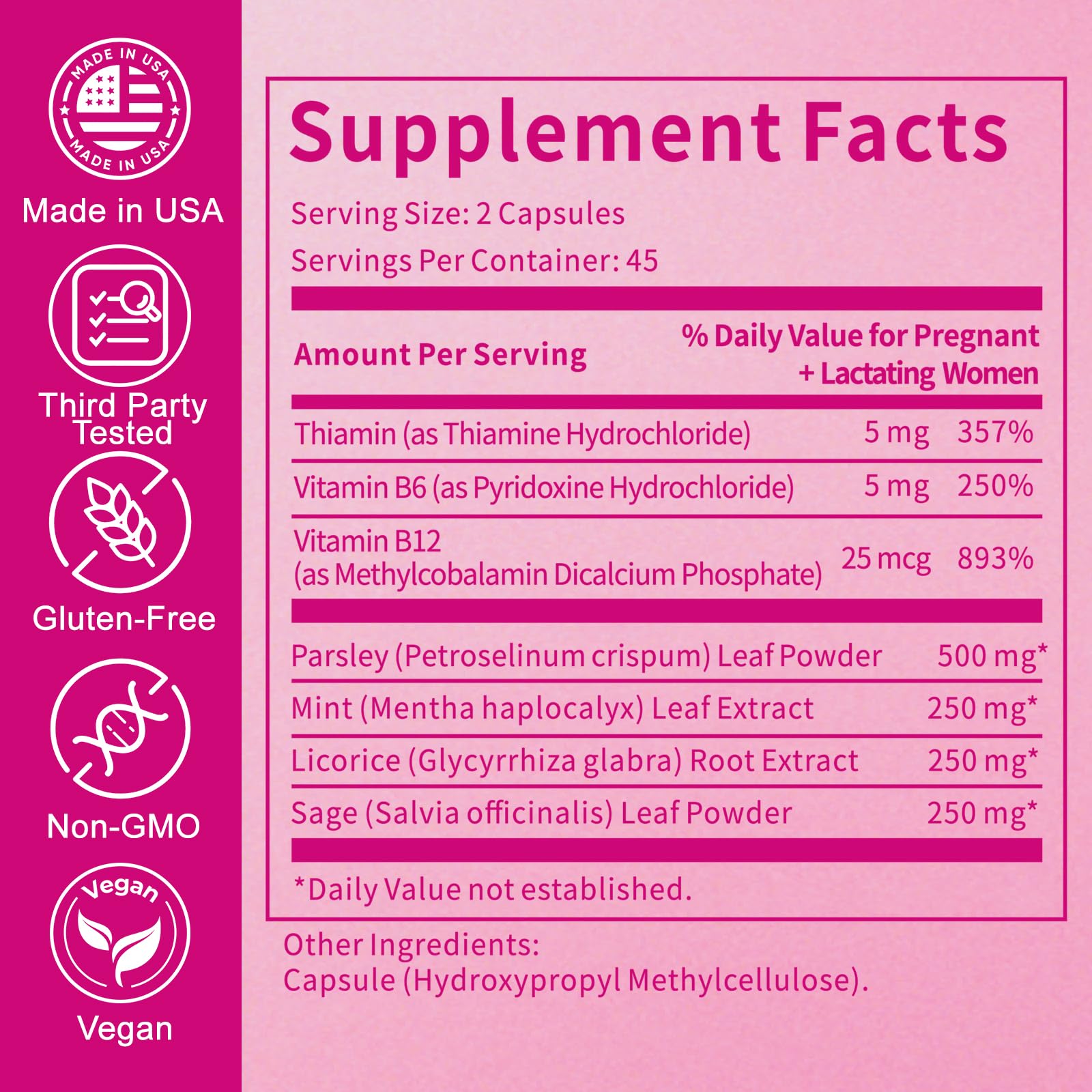 Jkrova Dry Up Breastmilk Fast, Dry Up Milk Supply, Stop Breastfeeding Products for Women, Stopper Pumping & No Engorgement, Fast Milk Flow Reduction, 90 Capsules JkrovaAu supplements