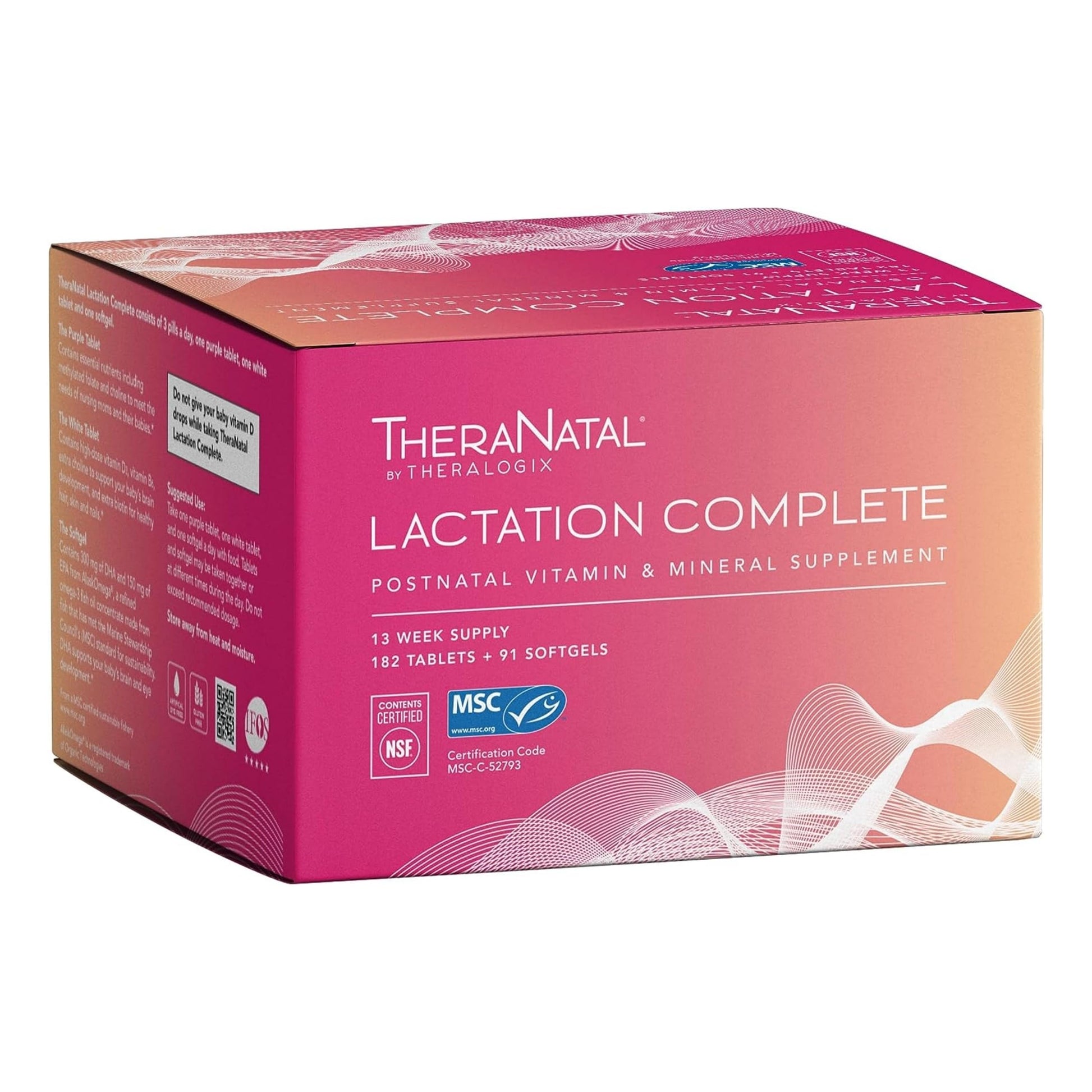 Theralogix TheraNatal Lactation Complete Postnatal Vitamin Supplement - 13-Week TheralogixUS supplements