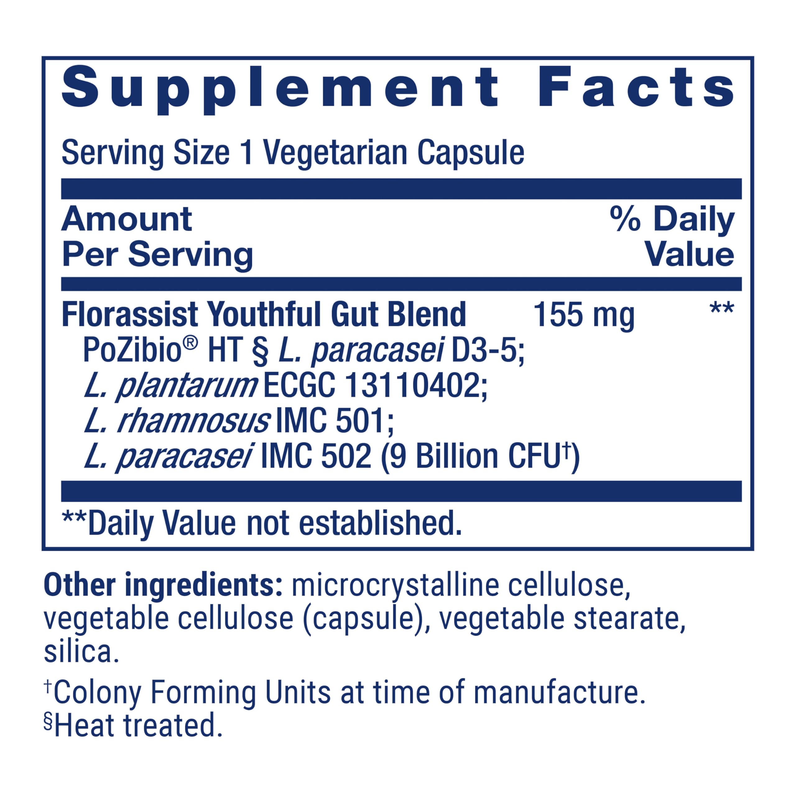 Life Extension FLORASSIST® Probiotic Youthful Gut, Healthy Aging Supplement, postbiotic and probiotic Blend, Heart and Gut Health, Non-GMO, 1-Daily, Gluten-Free, Vegetarian, 30 Capsules Life ExtensionAu supplements