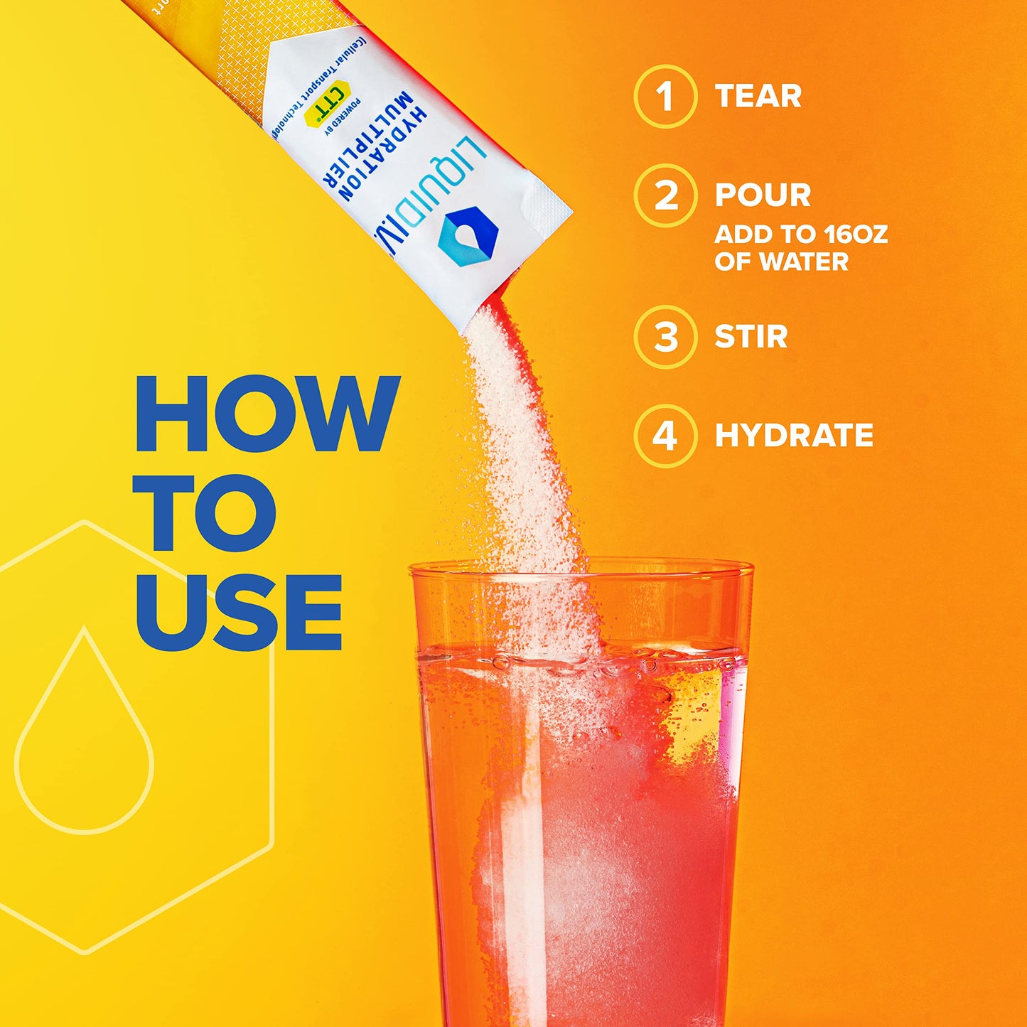 Liquid I.V. Hydration Multiplier + Immune Support - Tangerine - Hydration Powder Liquid I.V.US supplements