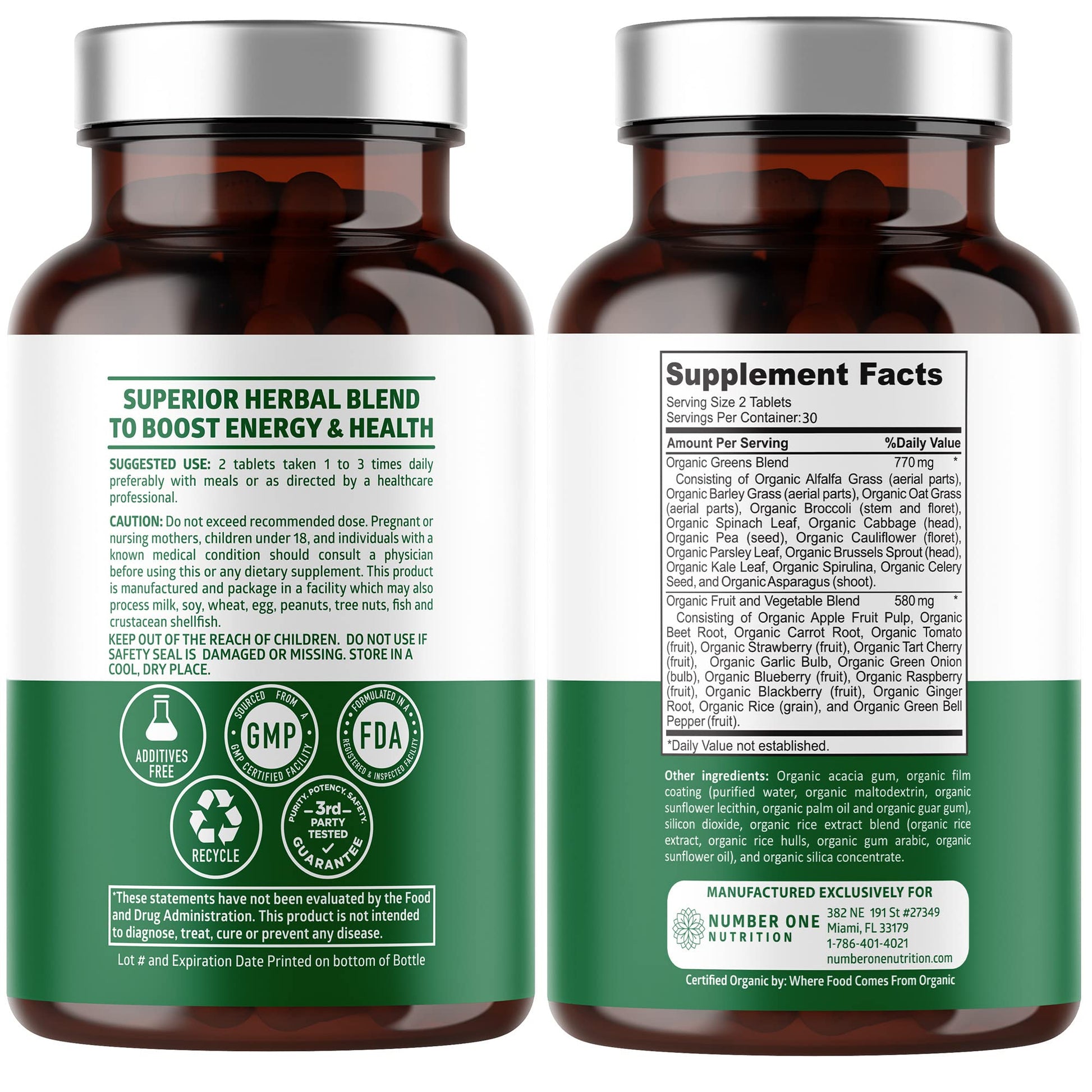 N1N Premium Organic Superfood Greens [28 Powerful Ingredients] Natural Fruit and Veggie Number One NutritionAu supplements