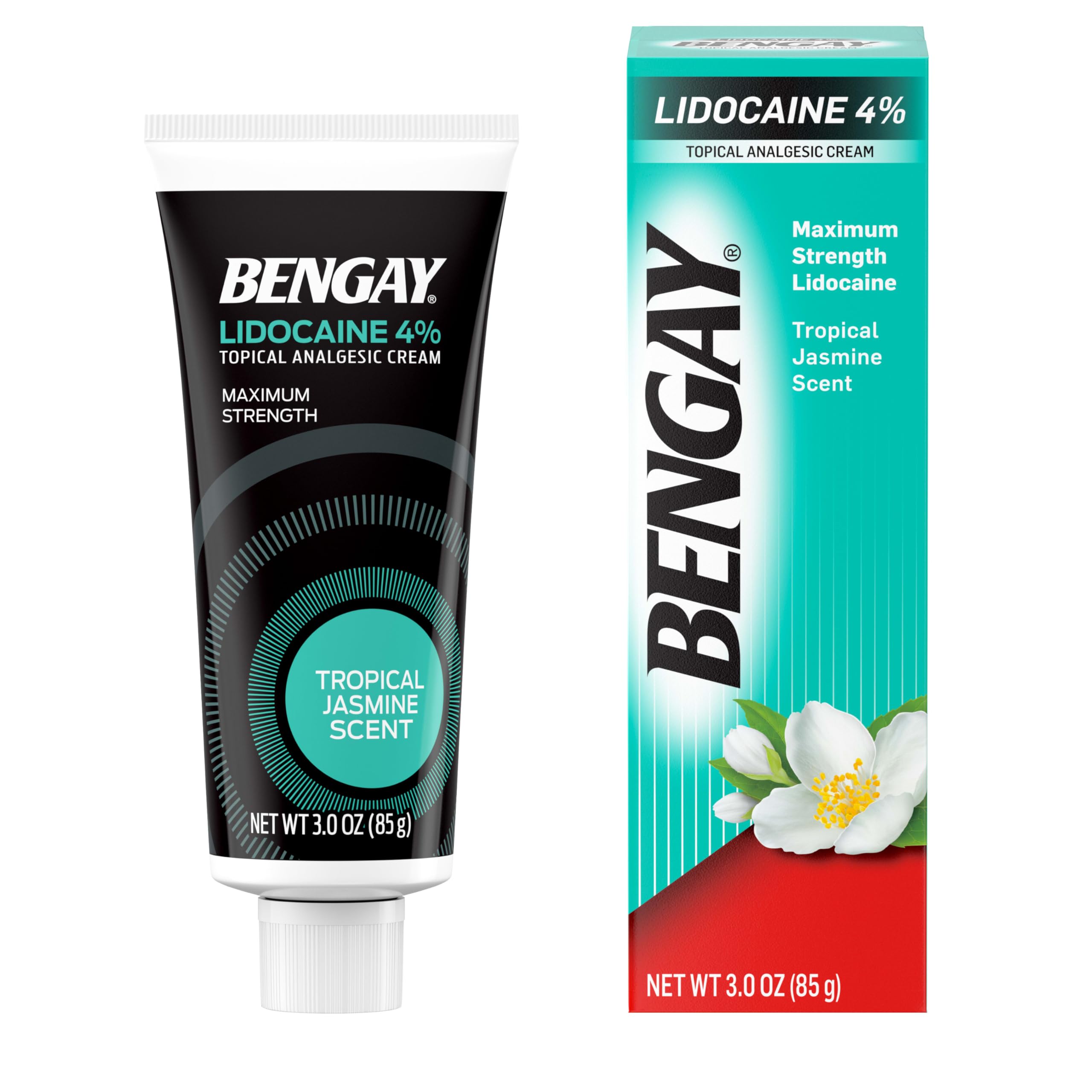 Bengay Lidocaine Pain Relief Cream, Maximum Strength OTC, Non-Greasy Topical Analgesic with 4% Lidocaine to Desensitize Nerves, Numbing Cream with a Soothing Jasmine Scent, 3 oz BengayAu supplements