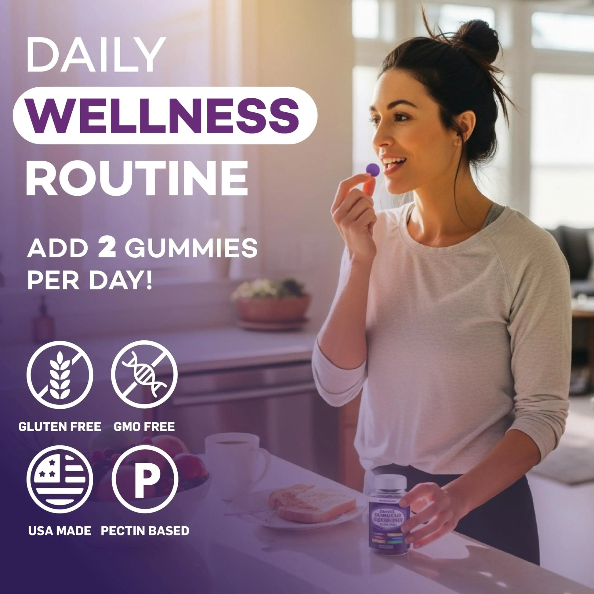 Elderberry Gummies Immune Support, Daily Support for Kids and Adults*, with Sambucus Elderberry, Zinc, Vitamin C, D3, B6, B12, Plus PAYÉAu supplements