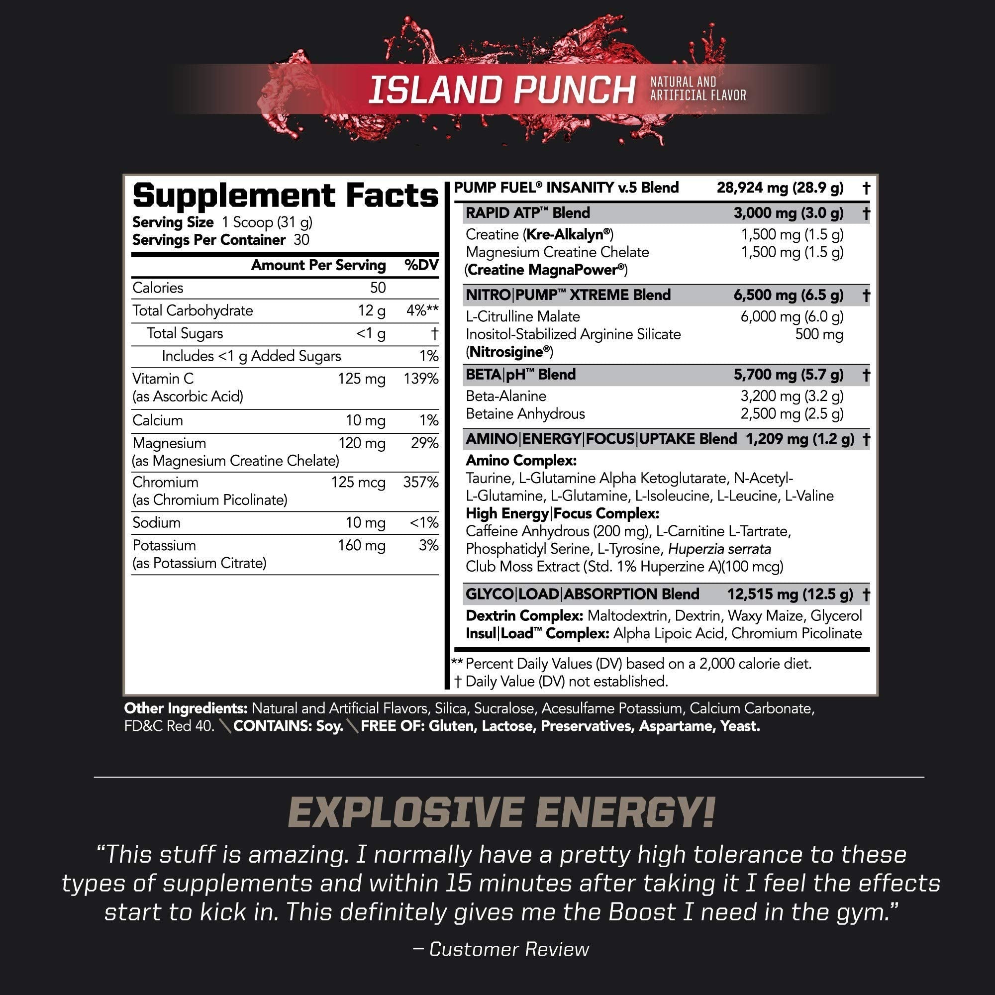 PMD Sports Ultra Pump Fuel - Pre Workout - Island Punch (30 Servings) Sports Omega PMDAu supplements
