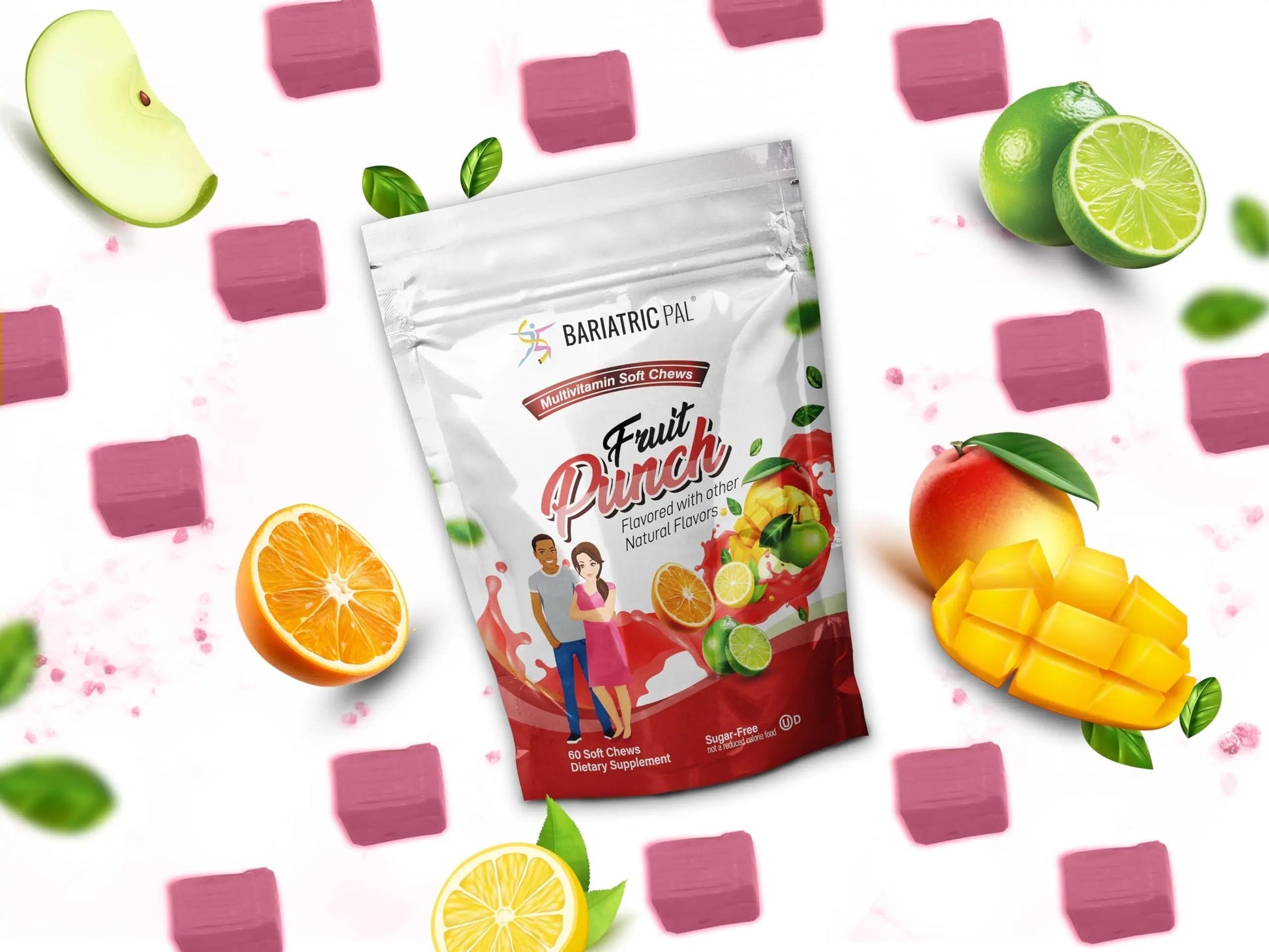 BariatricPal Iron-Free Multivitamin Soft Chew - Fruit Punch (60 Count) BariatricPalAu supplements