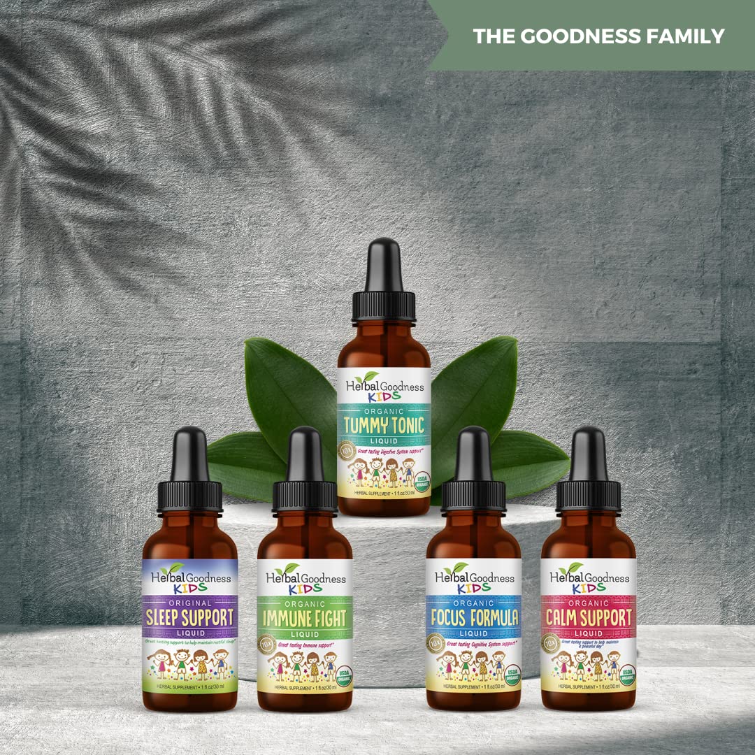 Kids Tummy Support Tonic Liquid Extract, Tasty Digestive System Support Supplement for Kids -1oz - Herbal Goodness Herbal GoodnessAu supplements