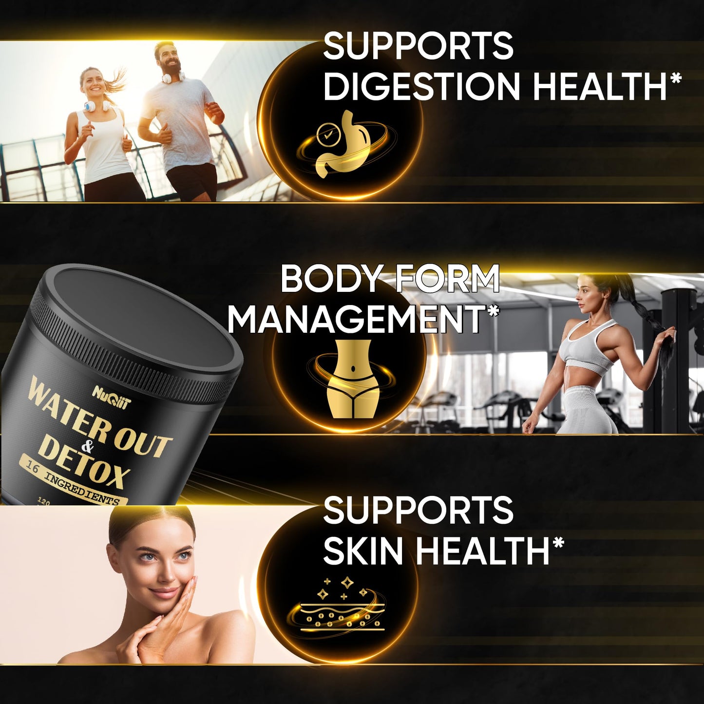 Nuqiit Water Out Supplement with Dandelion Root 12000mg Apple Cider Vinegar 4500mg & More NuqiitUS supplements