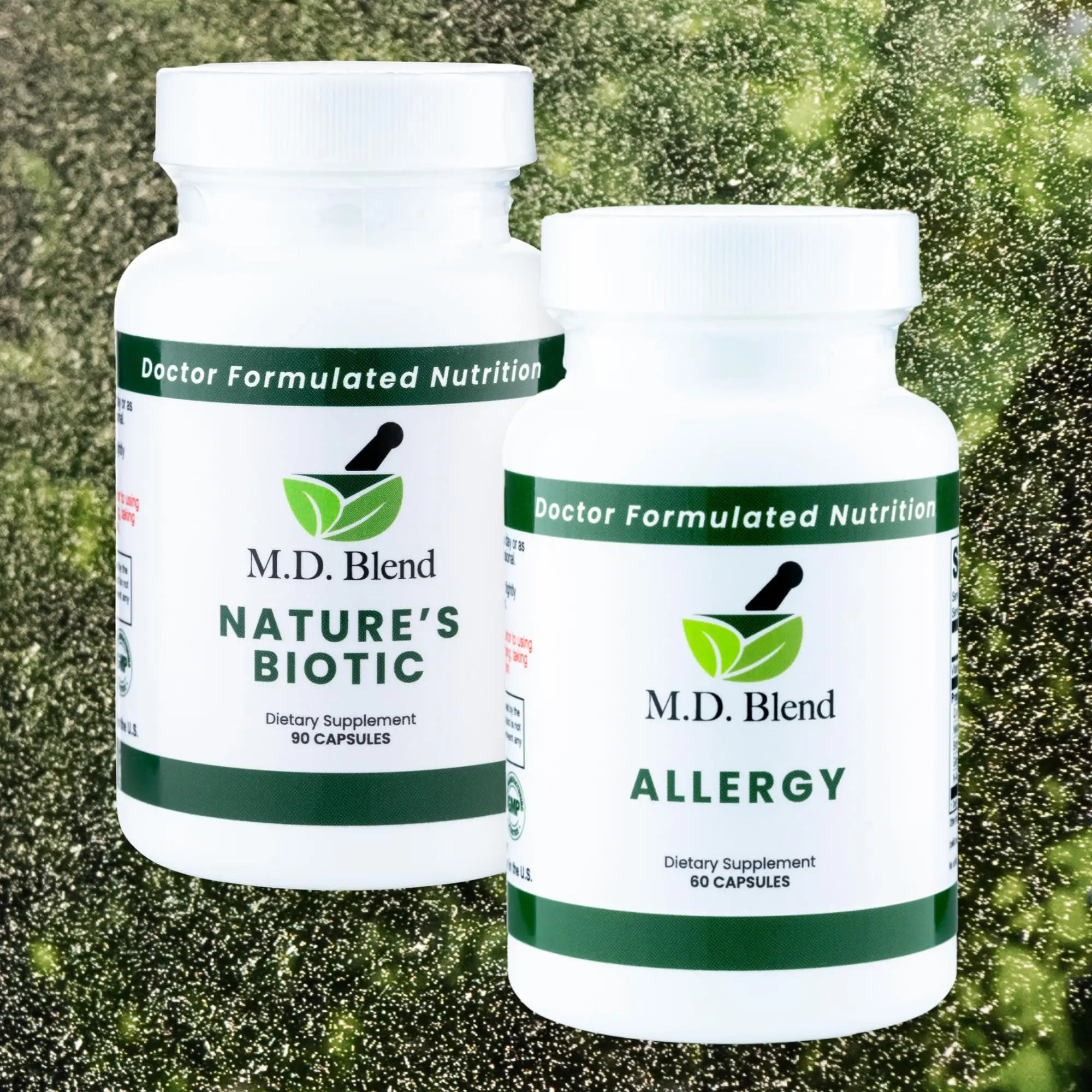 M.D. Blend Nature’s Biotic & Allergy Expert Bundle for Immune Support, Seasonal Allergy Relief, Respiratory Wellness, Quercetin and Bromelain, NAC Nettle Root Vitamins & Minerals Plant-Based Capsules M.D. Blendnz supplements