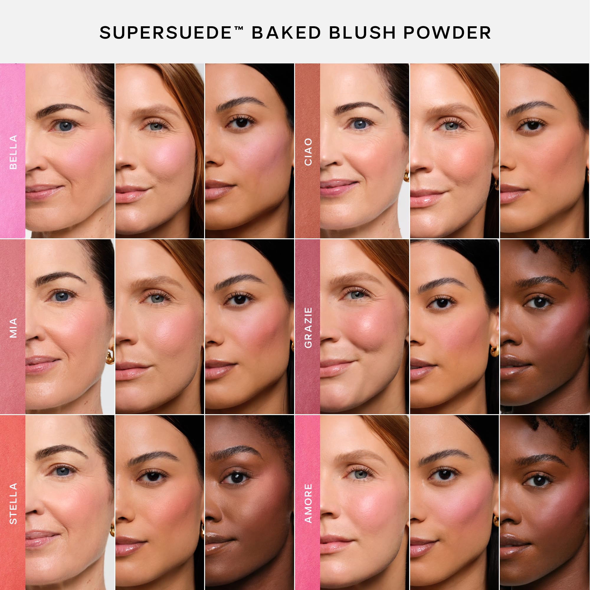 Saie SuperSuede Baked Blush - Talc-Free Powder Blush for Cheeks Infused with Hyaluronic Acid, Glycerin + Squalane - Hydrating Face Makeup for a Natural, Diffused Flush of Color - Ciao (0.1 Ounce) SaieAu supplements