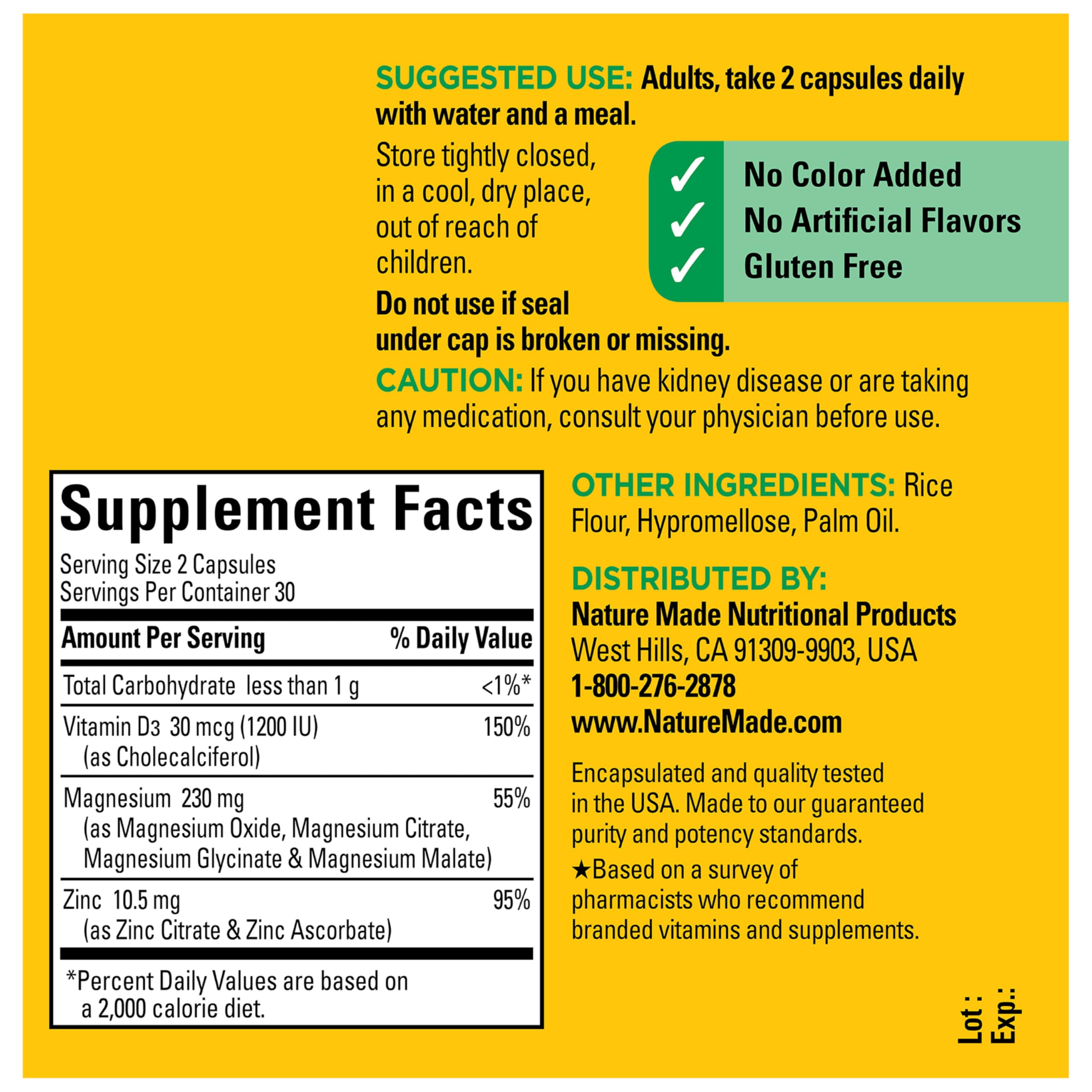 Nature Made Magnesium Complex Supplement with Vitamin D & Zinc for Immune Support, Magnesium Glycinate, Malate, Citrate & Oxide for Muscle, Nerve, Heart & Bone Support, 60 Capsules, 30 Day Supply Nature MadeAu supplements