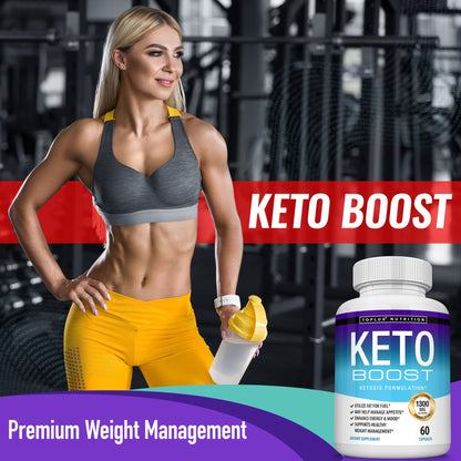 Keto Boost Diet Pills Ketosis Supplement - Natural Exogenous Keto Formula Support Energy TopluxUS supplements