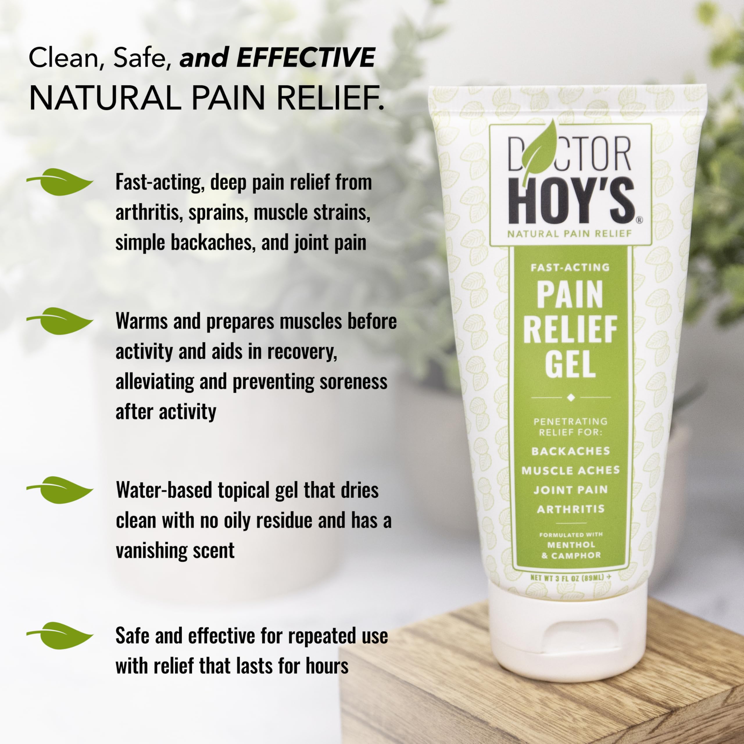DOCTOR HOY'S Natural Pain Relief Gel, Topical Arnica Anti-Inflammatory Gel for Arthritis, Joint Pain, and Muscle Strains - Clean, Safe and Effective Pain Relief DOCTOR HOY'SAu supplements