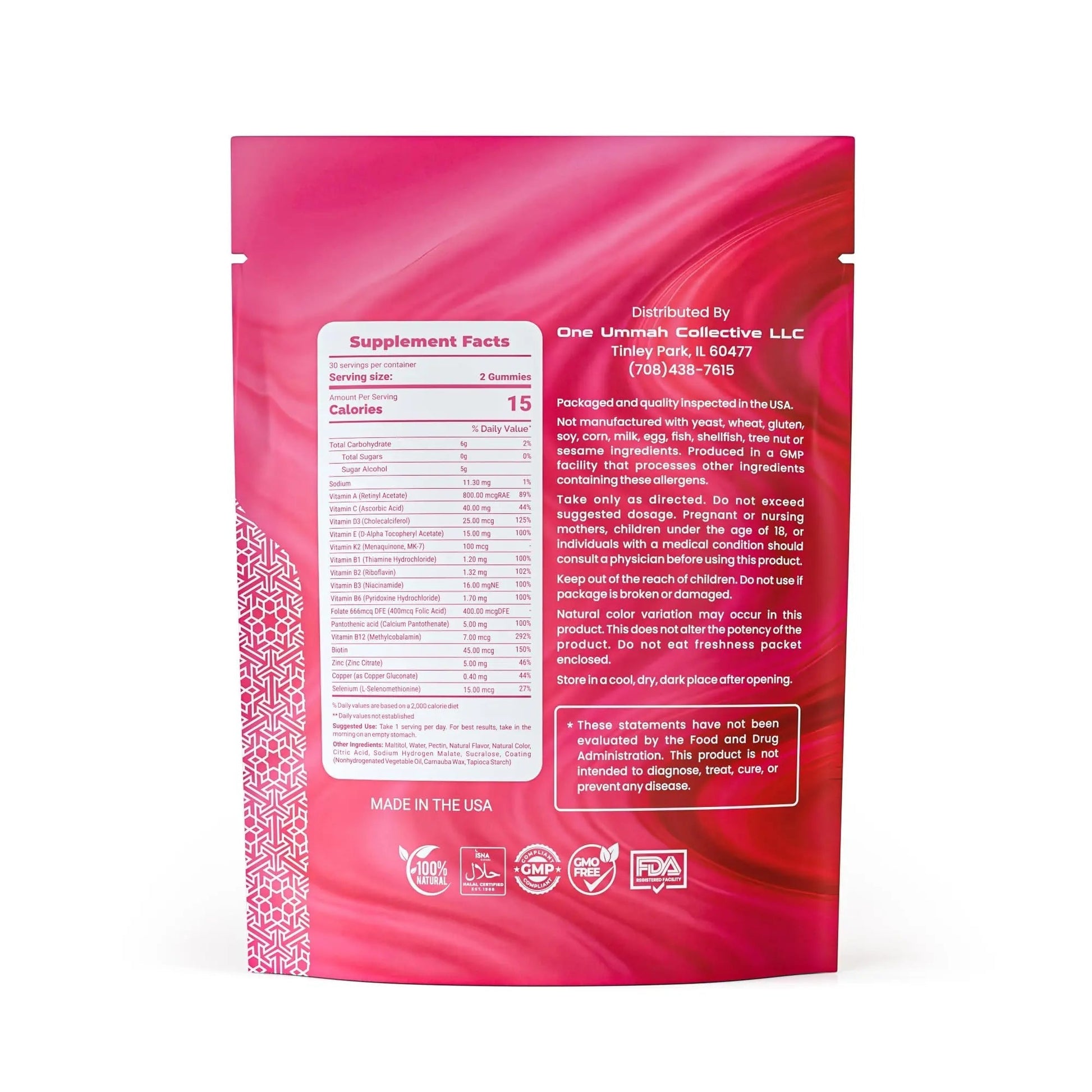 Halal Certified Women’s Multivitamin Gummies - Easy Digestion & High Absorption - Packed with Essential Nutrients, Omega-3 One UmmahAu supplements