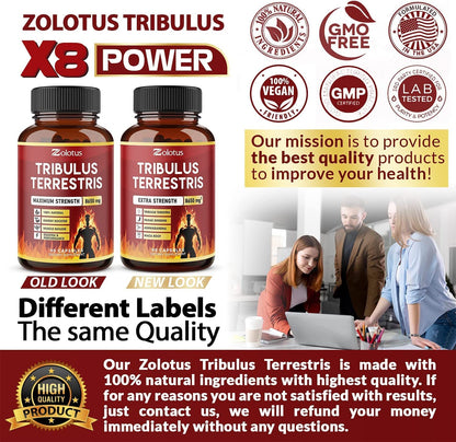 Zolotus Tribulus Terrestris, 8650mg Per Capsule, High Potency with Ashwagndha ZolotusUS supplements